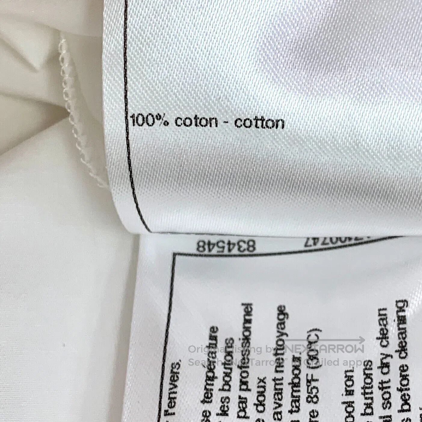 Chanel Chanel White Ruffle Design Cotton Collar Sleeveless Shirt| Size XS / US 0-2 / IT 36-38 - 7 Thumbnail