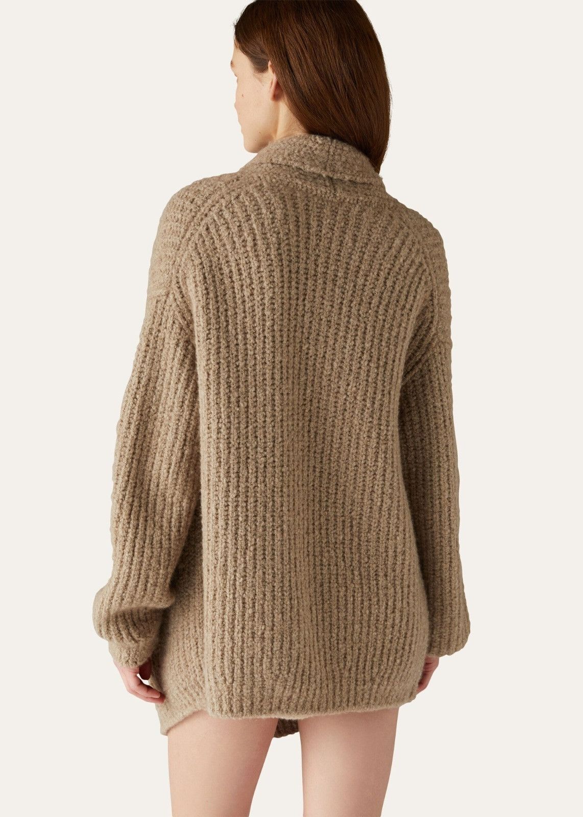 Loro Piana o1srvl11e1125 FAN1841 Cocooning Buttonless Cardigan in Brown Size M / US 6-8 / IT 42-44 - 2 Thumbnail