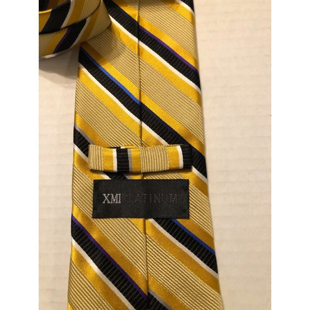 XMI Platinum xmi platinum men's new yellow tie 3 1/2" X 60" Size ONE SIZE - 2 Thumbnail