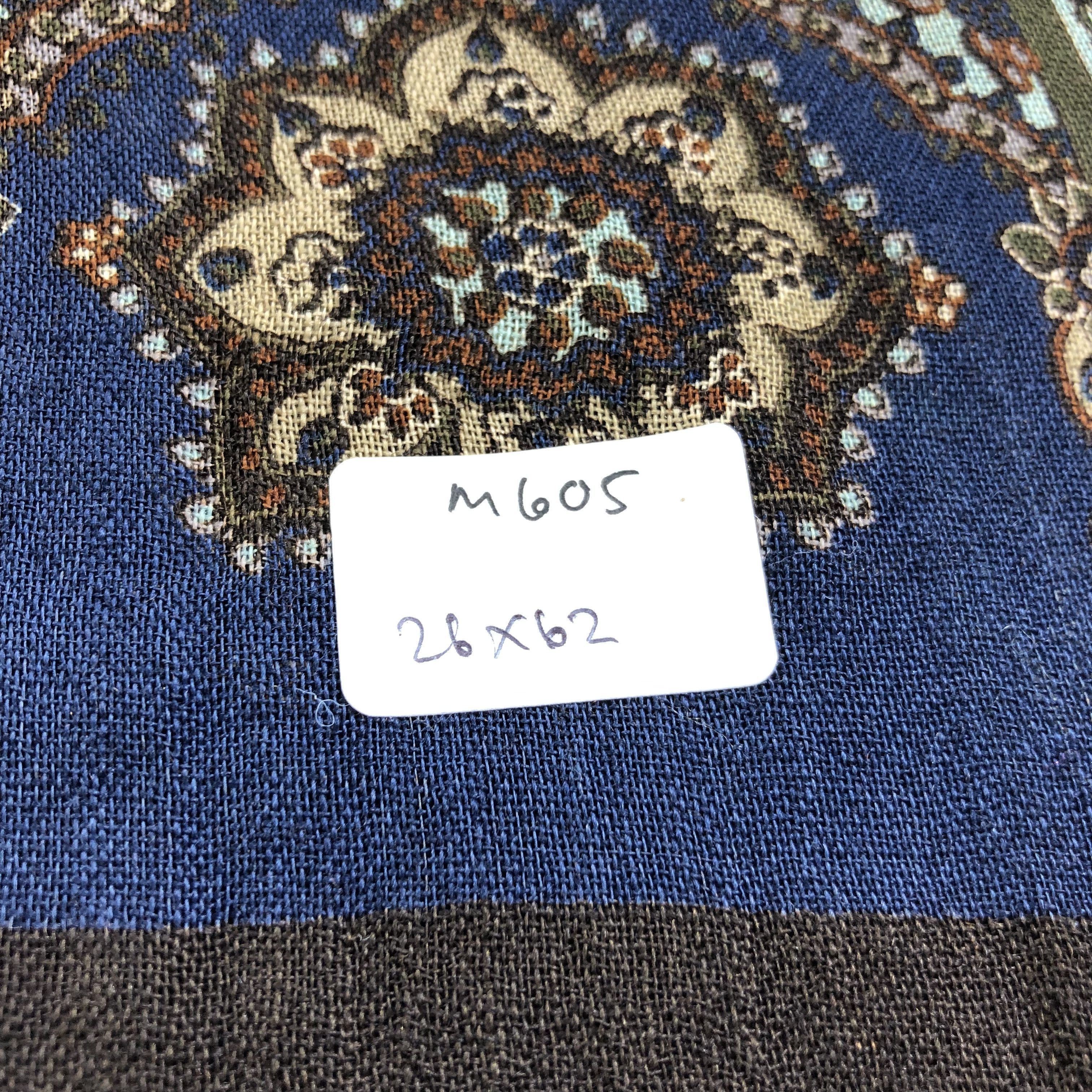 Vintage Luxury Design made in Italy Wool Stole Scarf M605 Size ONE SIZE - 8 Thumbnail