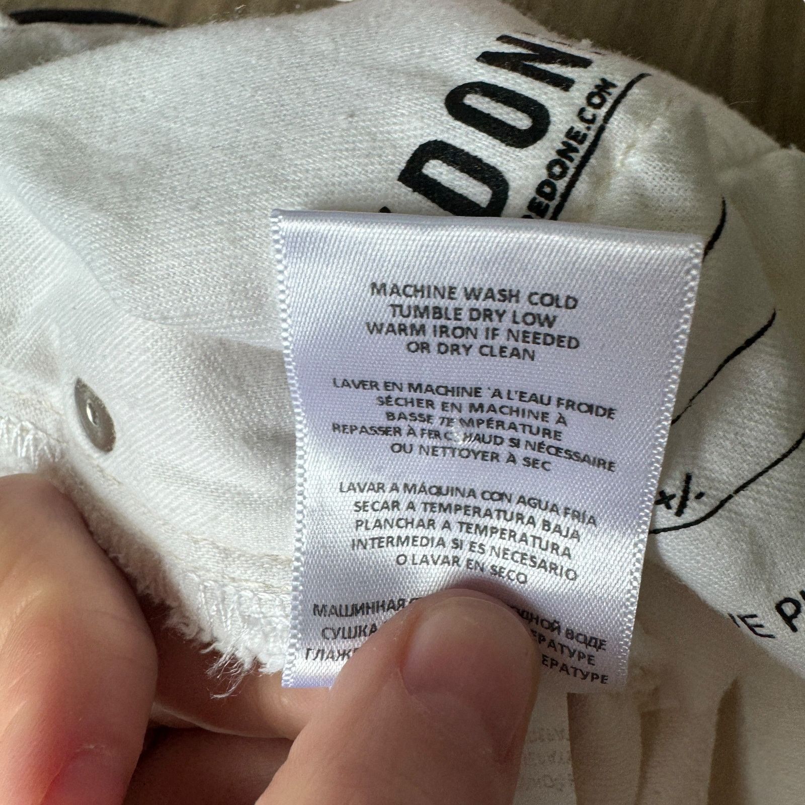 RE/DONE NEW Re/Done 70s Stovepipe Jeans Vintage White Size 30" / US 8 / IT 44 - 9 Thumbnail