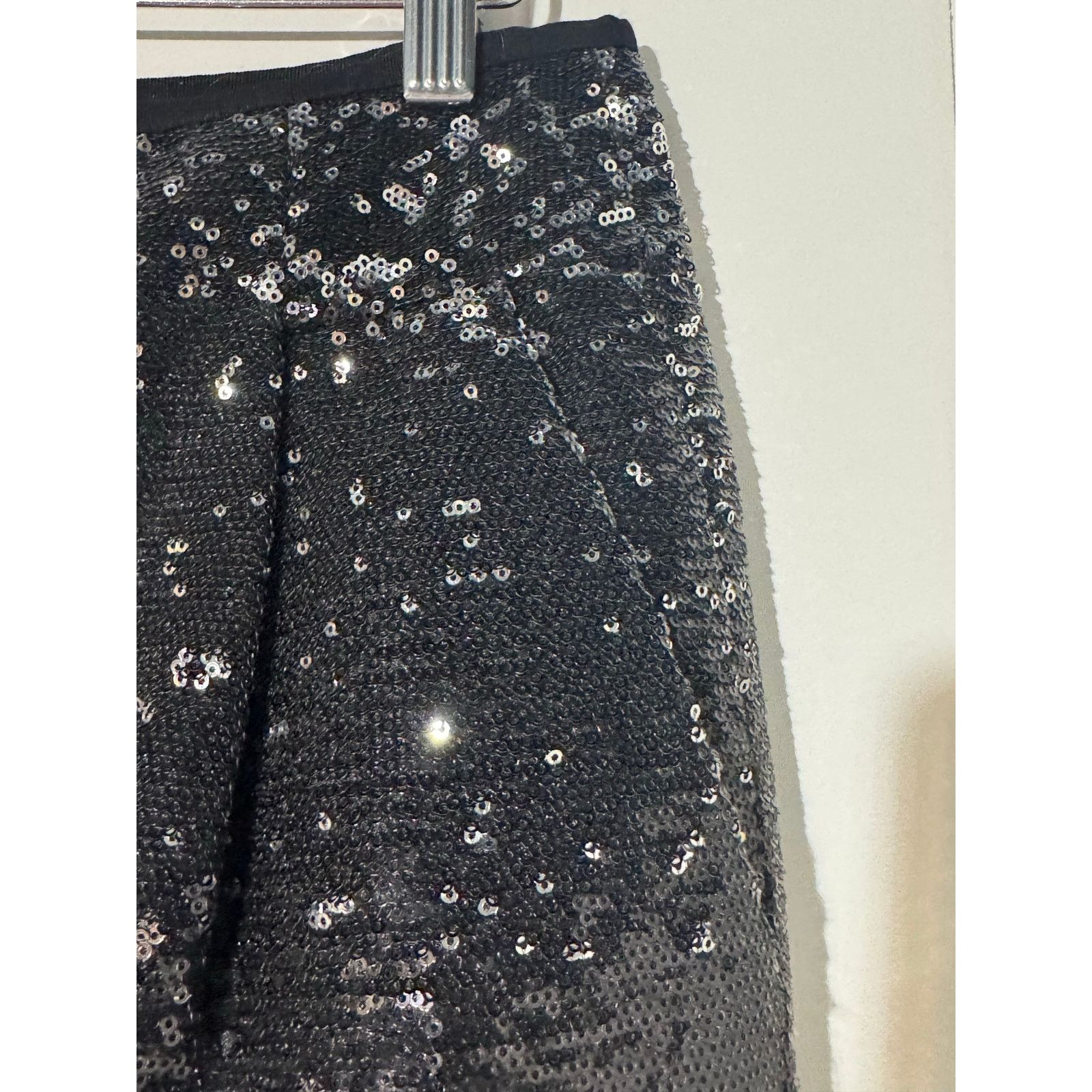 J.Crew J.Crew Sequin Iridescent Black Mini Skirt 6 | Elegant Glam Size 28" / US 6 / IT 42 - 4 Thumbnail