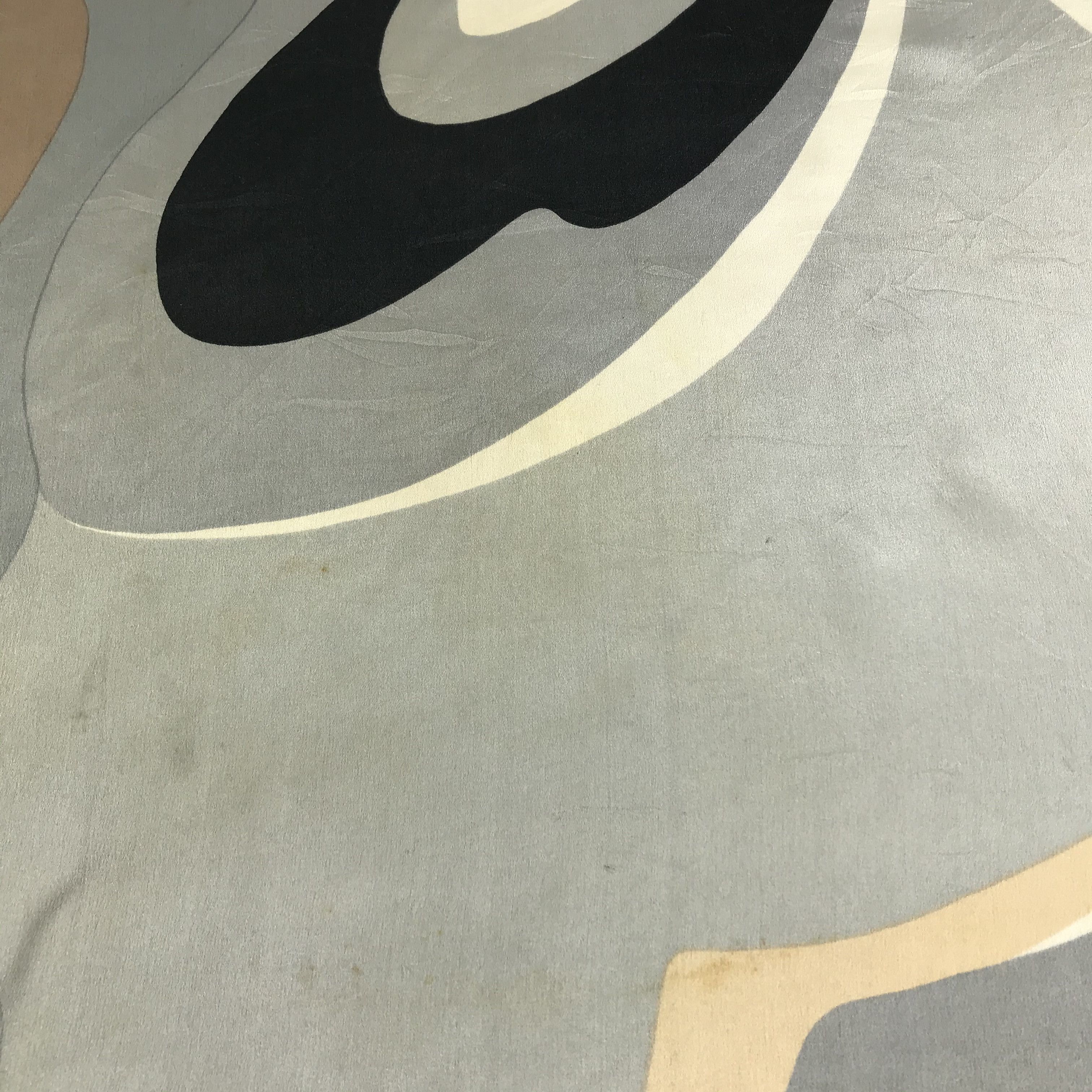 Vintage Abstract Design Silk Scarf M96 Size ONE SIZE - 7 Thumbnail
