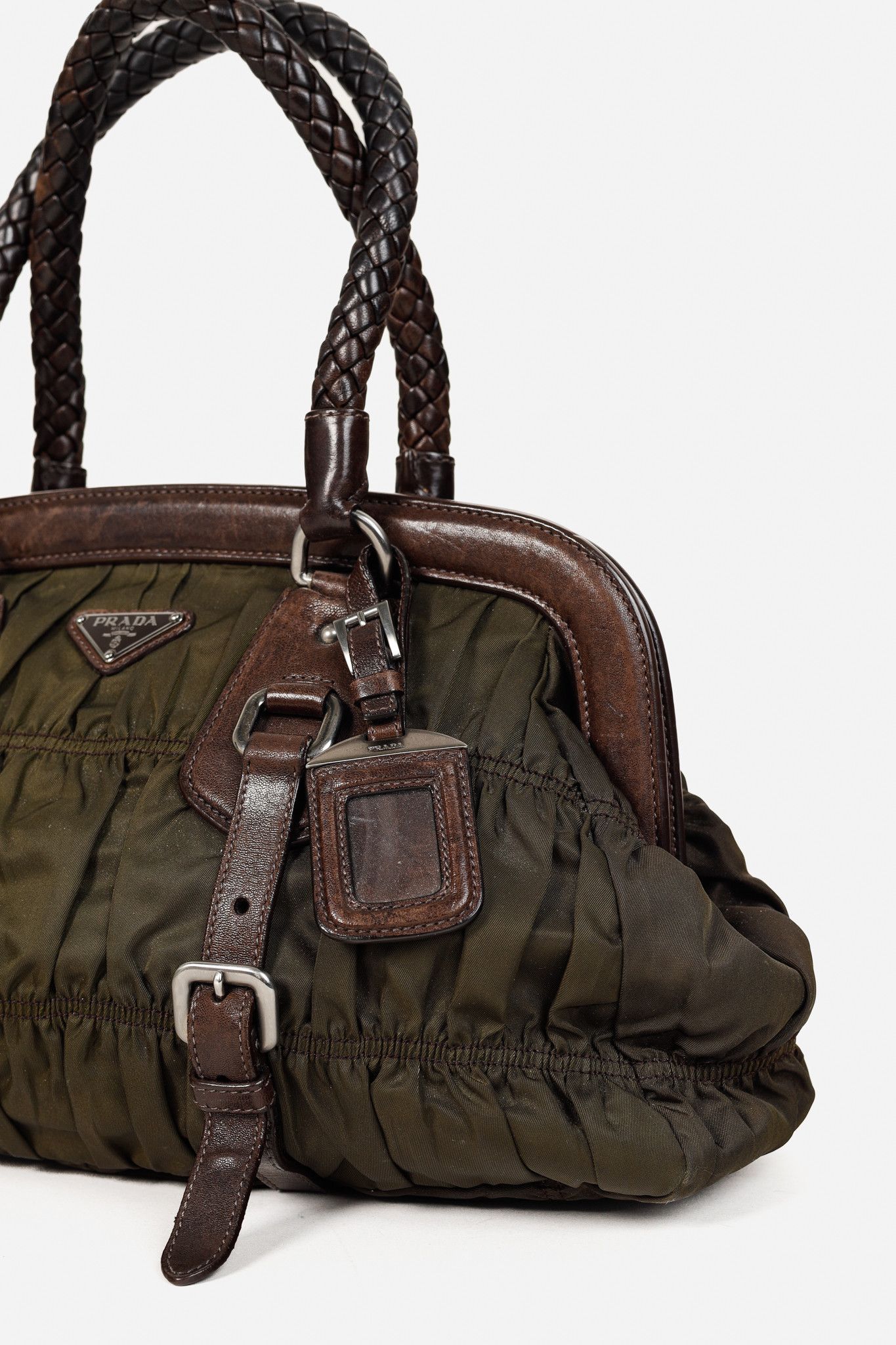 Prada Prada Resort 2007 Green Tessuto Gaufre Nylon Shoulder Bag Size ONE SIZE - 8 Thumbnail