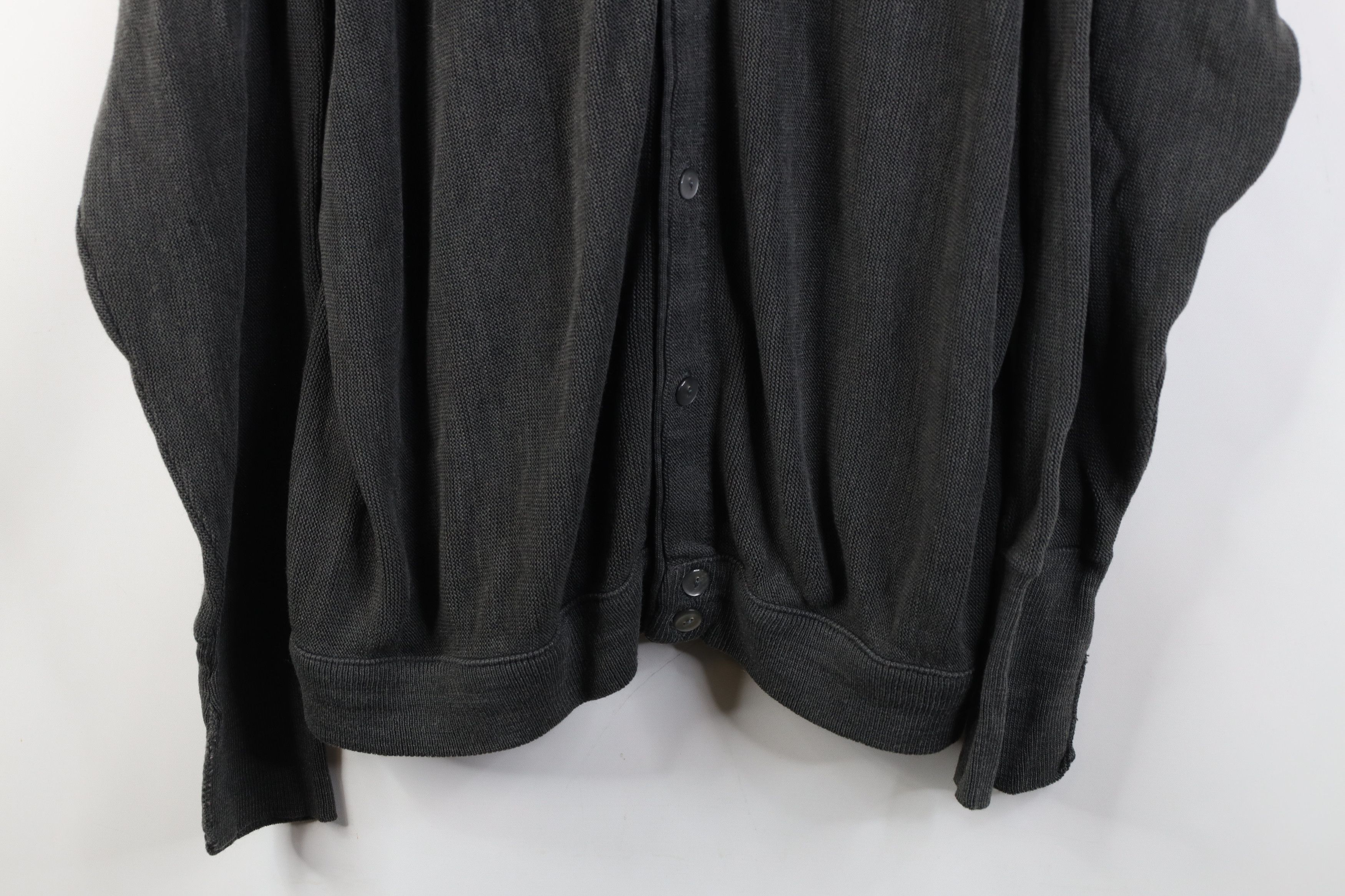Vintage Vintage 90s Streetwear Knit Cardigan Sweater Dark Gray USA Size US XL / EU 56 / 4 - 3 Thumbnail