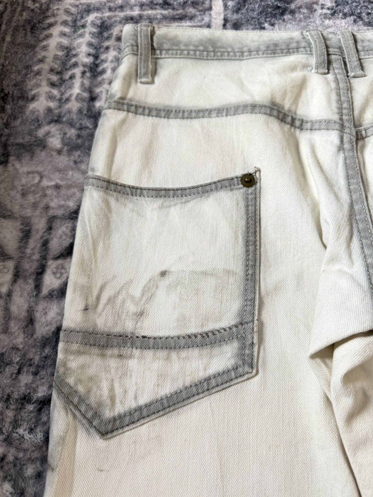 Tete Homme Tete Homme Japan Trompe l'oeil Contrast Stitch Jeans Size US 29 - 13 Thumbnail