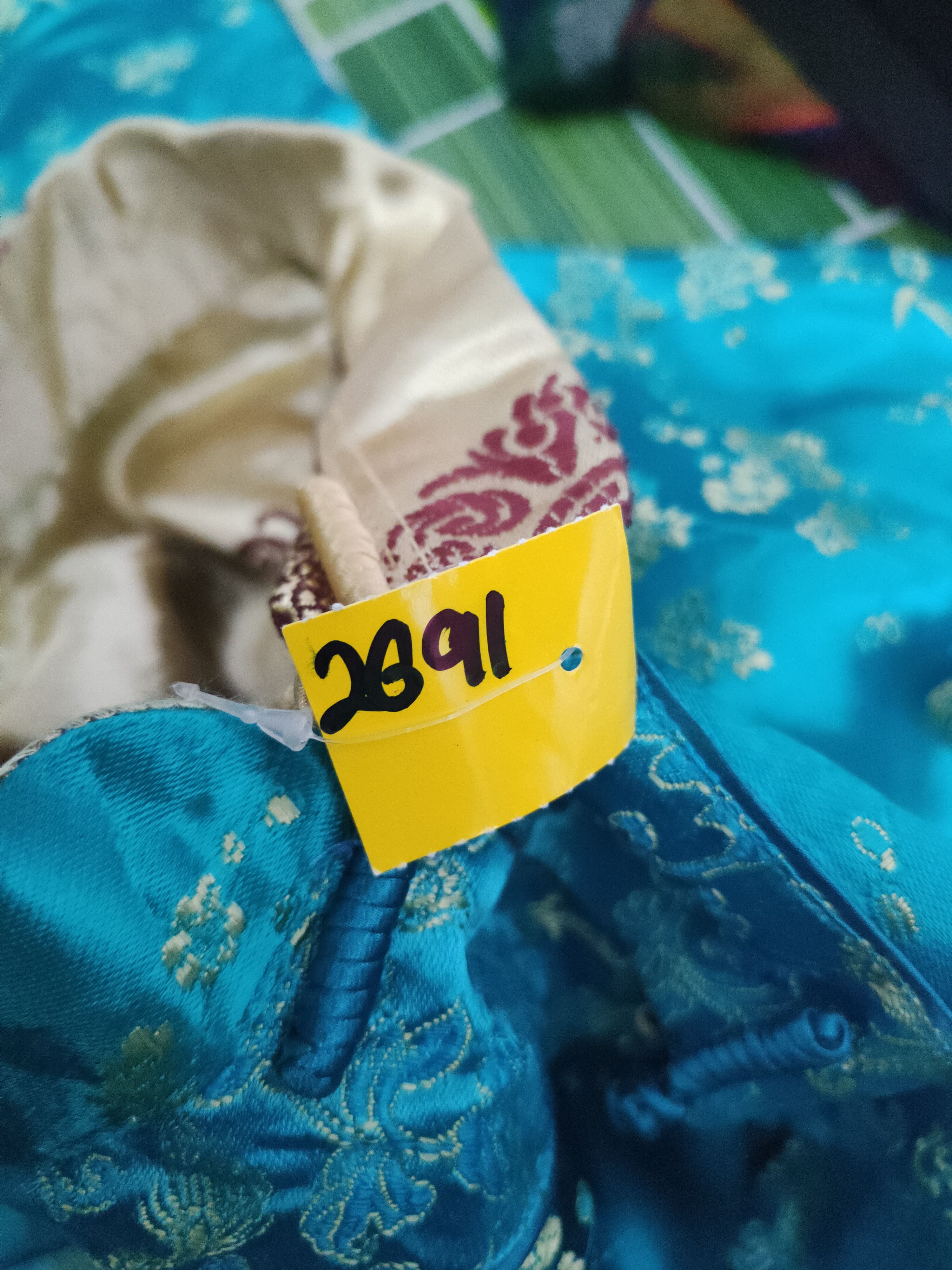 Japanese Brand × Vintage DL Japan reversible Turquoise Beige Cheongsam #2691 Size US M / EU 48-50 / 2 - 12 Thumbnail