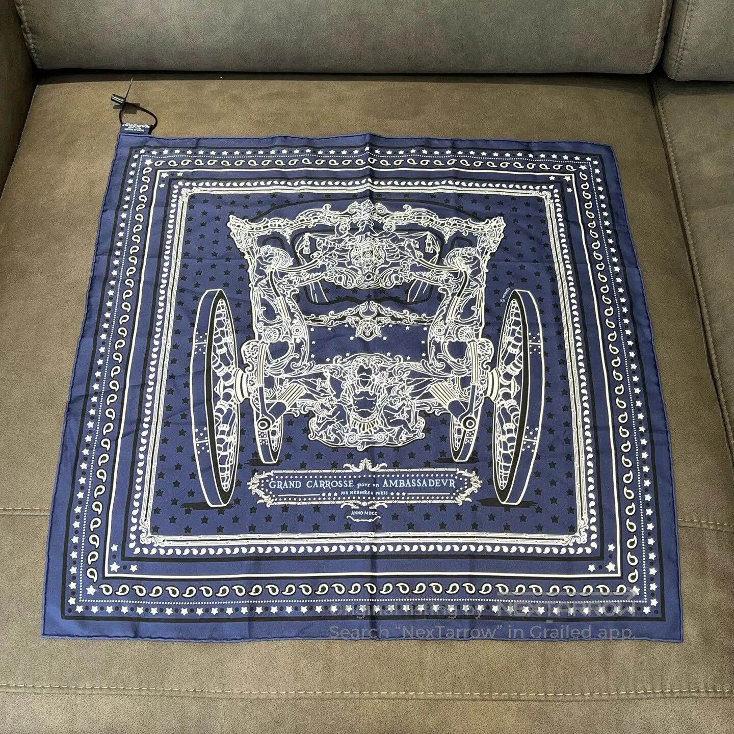 Hermes Hermes Sarong Blue Size ONE SIZE - 1 Thumbnail