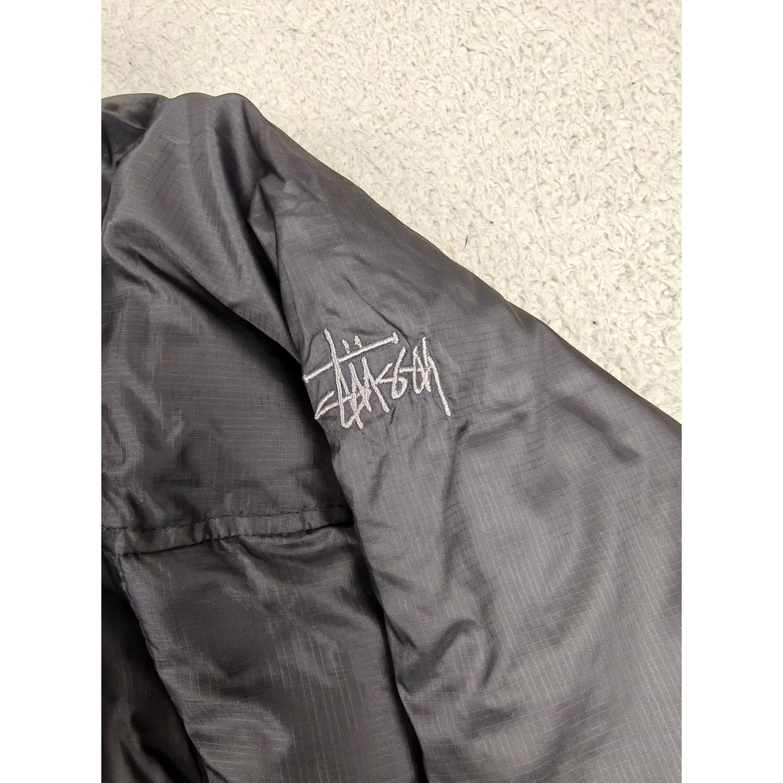 Vintage VINTAGE Stussy Jacket Mens M Black Goose Down Hooded Parka Insulated Coat Size US M / EU 48-50 / 2 - 2 Thumbnail