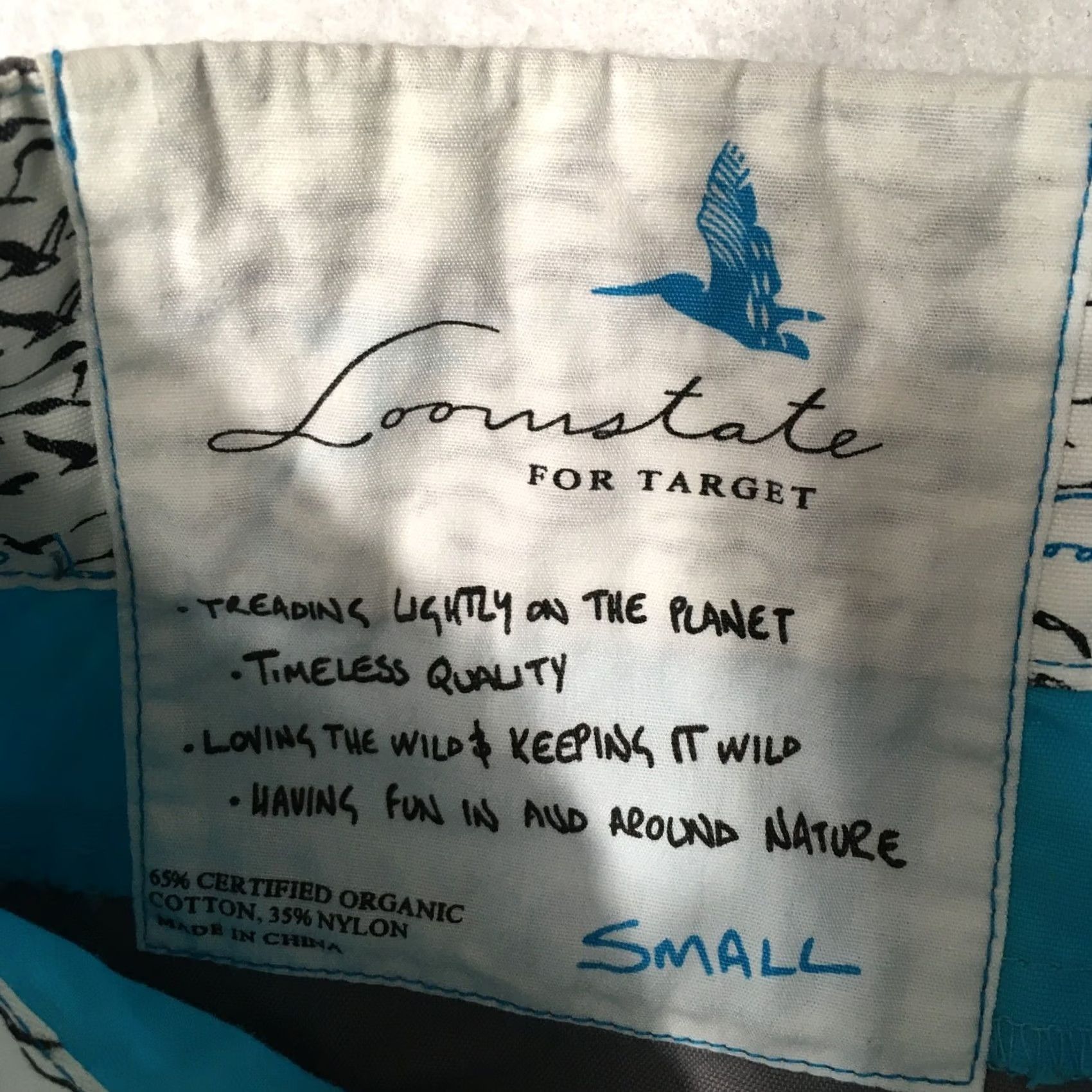 Vintage Loomstate Pontus Blue Mens S Board Shorts Swim Quick Dry Pockets Bottom Streets Fish 90s? Size US 29 - 3 Thumbnail