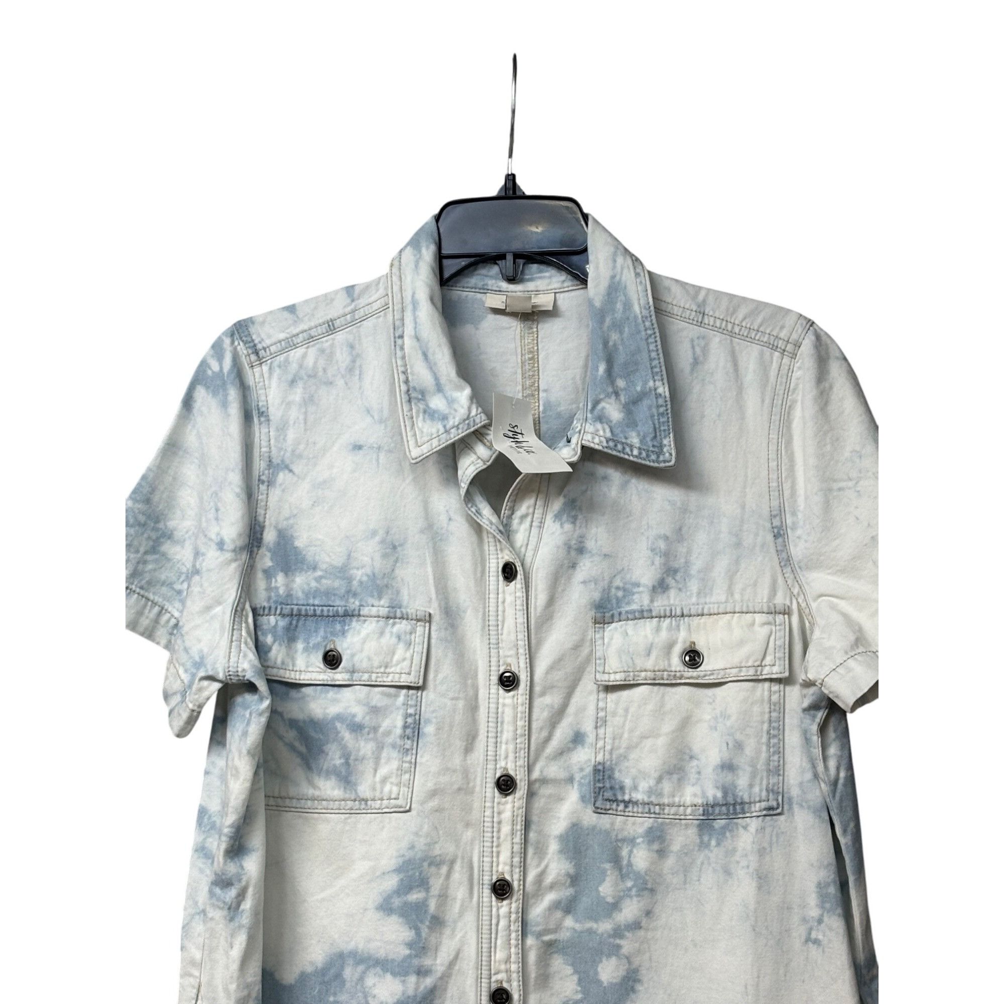 Style & Co Style & Co Petite Cotton Denim Shirtdress, Bleached Wash, 16 Size ONE SIZE - 3 Thumbnail