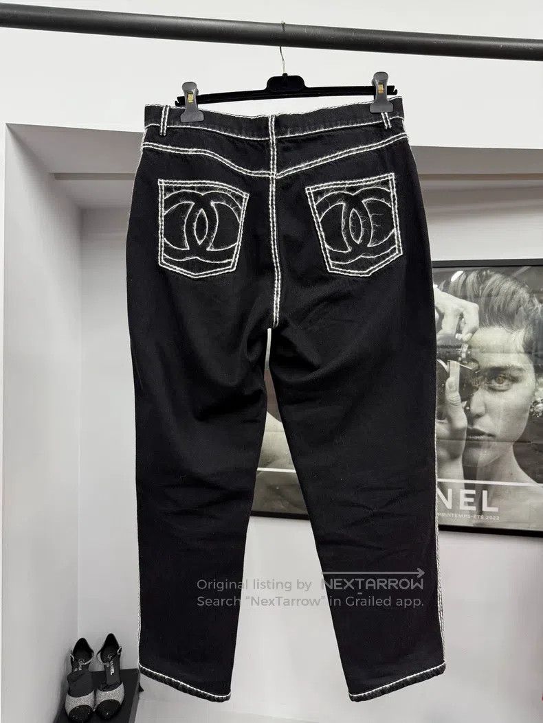 Chanel Chanel 24N black white-bordered jeans Size 27" / US 4 / IT 40 - 3 Thumbnail