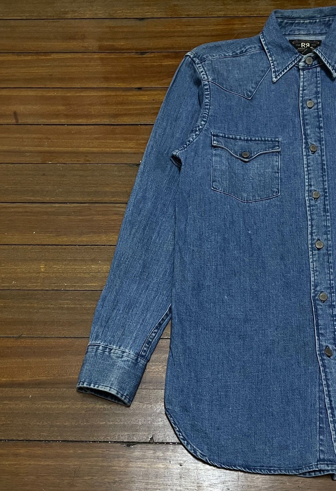 RRL Ralph Lauren × Vintage Very Rare Vintage Brand RRL Ralph Lauren Denim Shirt 1990s Size US XS / EU 42 / 0 - 5 Thumbnail