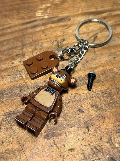 Cartoon Network FNAF Bonnie Freddy minifigure keychain custom handmade Size ONE SIZE - 9 Thumbnail