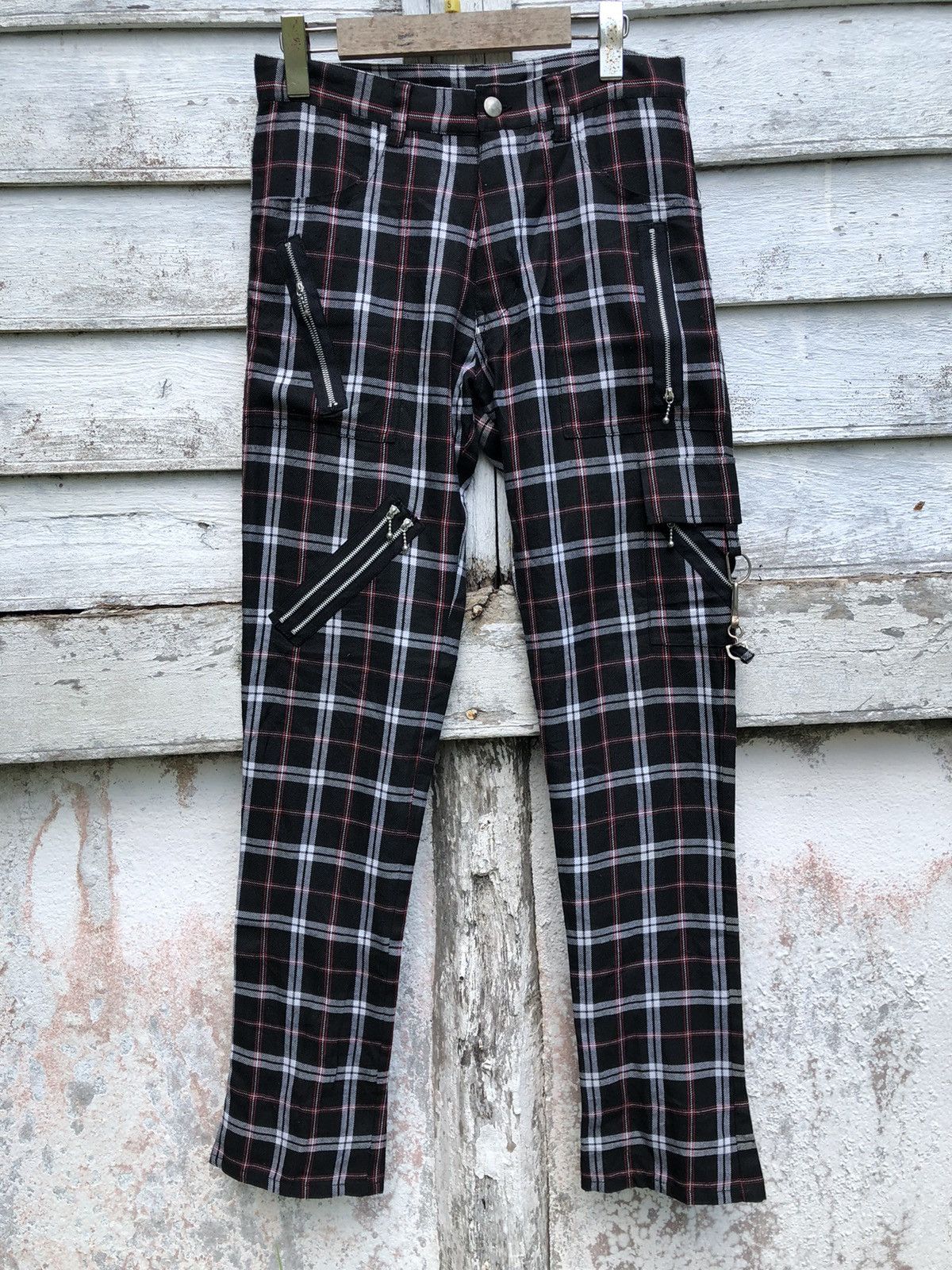 Japanese Brand × Seditionaries IDEA Tokyo Bondage Multi-zipper Checkered Pant Size US 30 / EU 46 - 1 Thumbnail