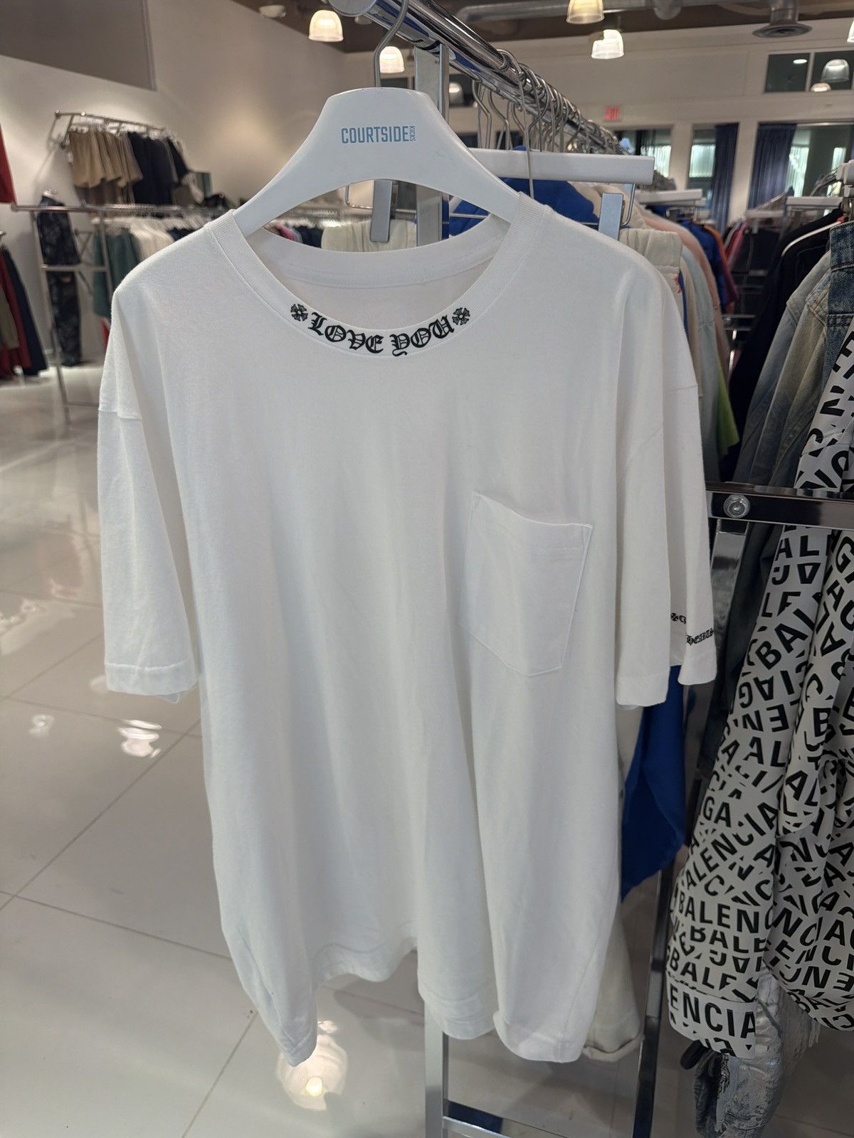 Chrome Hearts Chrome Hearts Love You Neck Logo White Tee Size US XL / EU 56 / 4 - 1 Thumbnail
