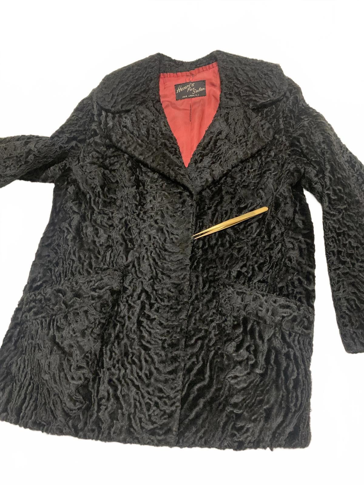 Other VTG Persian Lamb Mink Fur Coat Henri's Fur Salon NJ Size M / US 6-8 / IT 42-44 - 3 Thumbnail