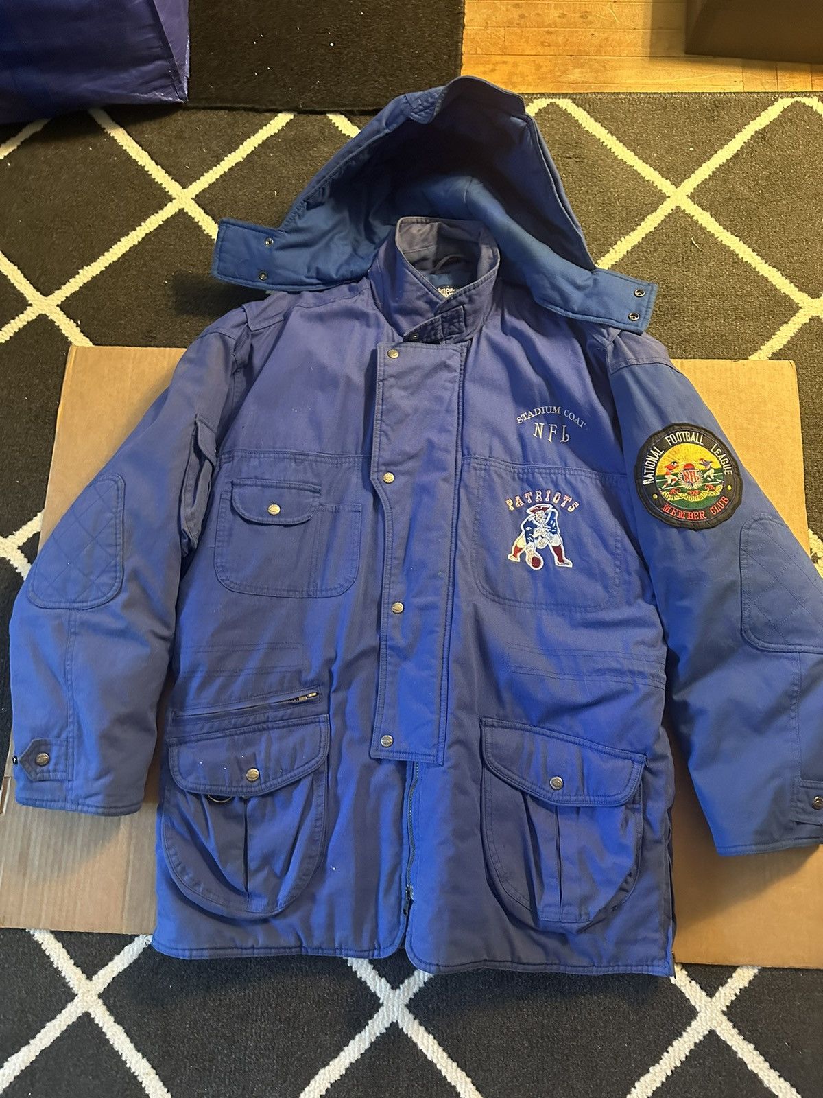 NFL × Vintage New England Patriots vintage members club Stadium Coat Size US XXL / EU 58 / 5 - 1 Thumbnail