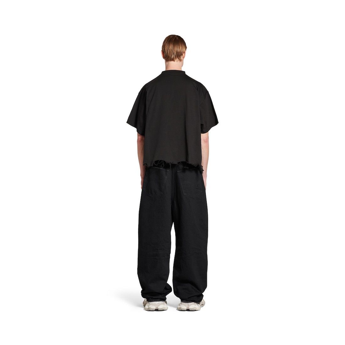 Balenciaga o1bcso1str0326 BB Classic Cropped T-Shirt Oversized in Black Size US S / EU 44-46 / 1 - 4 Thumbnail
