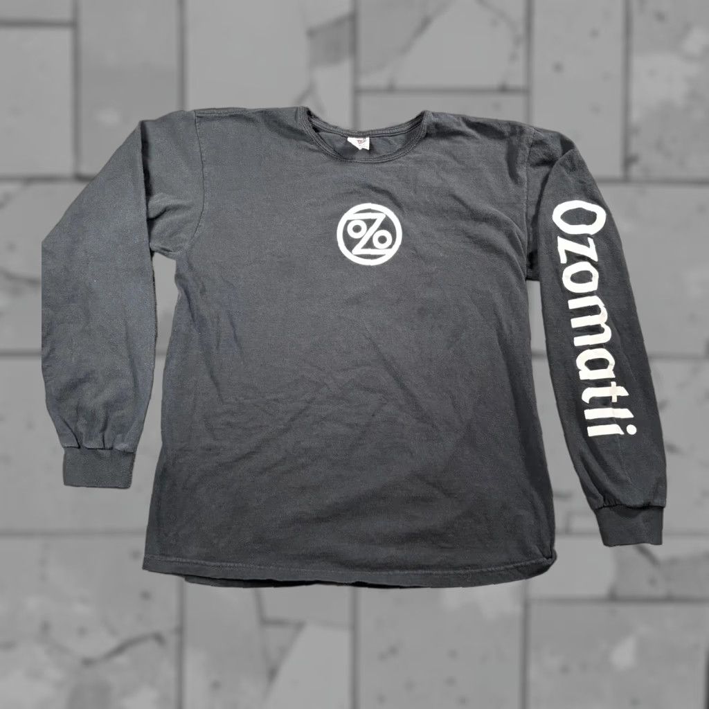 VINTAGE Ozomatli Shirt Mens L Black Long Sleeve Band Logo Graphic 90s Rare
