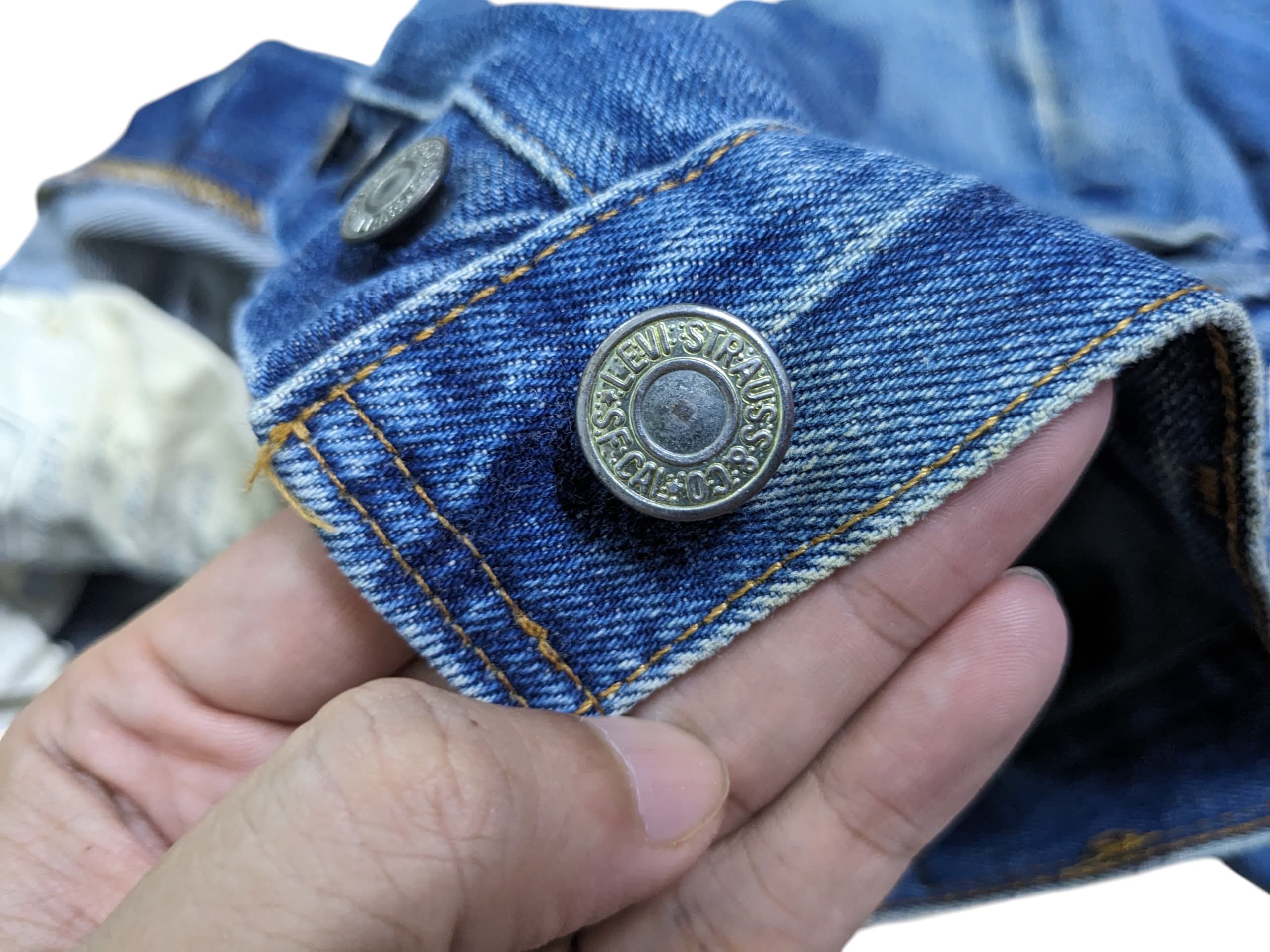Levi's vintage 90s 501 Levi's 555 Big E Made in Usa selvedge Jeans Size US 31 - 16 Thumbnail