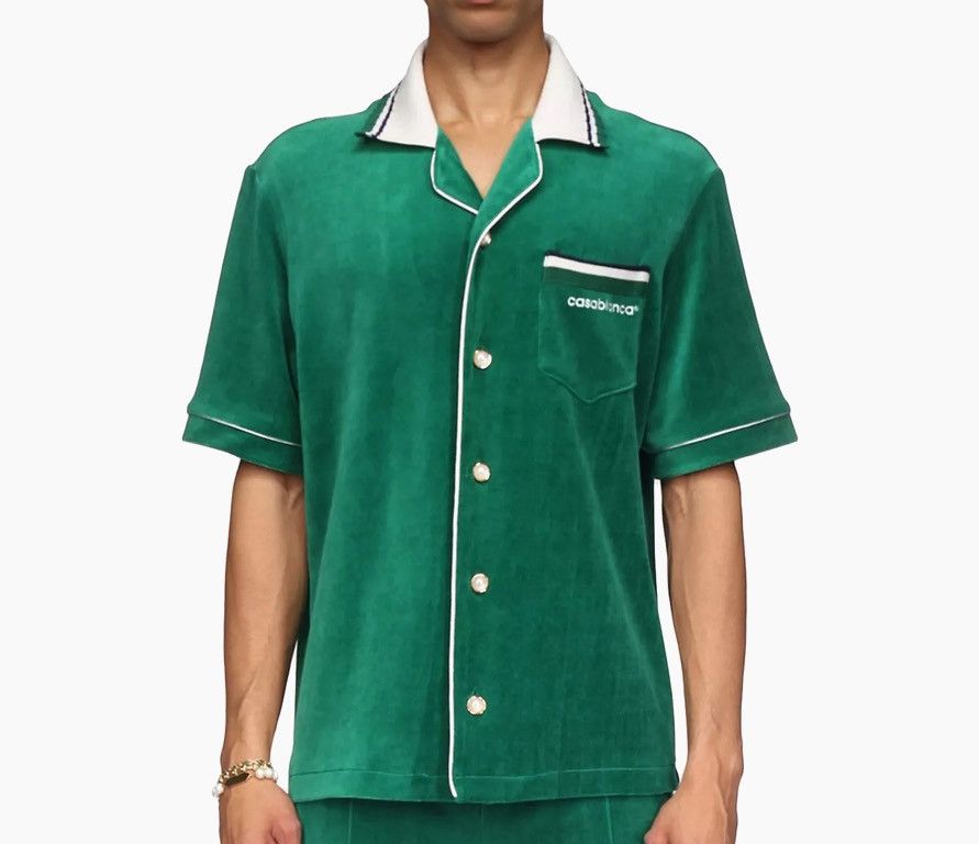 Casablanca Casablanca Velour Green Shirt Size S Size US S / EU 44-46 / 1 - 3 Thumbnail