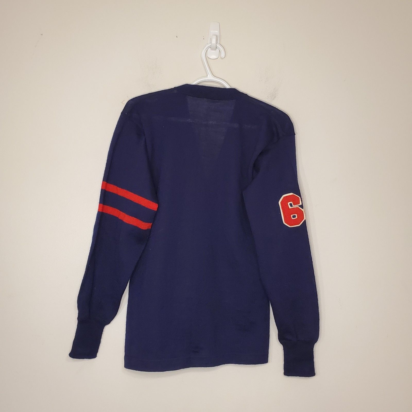 Vintage Vintage 1966 Cardigan collegiate knit sweater blue size M Size US M / EU 48-50 / 2 - 2 Thumbnail