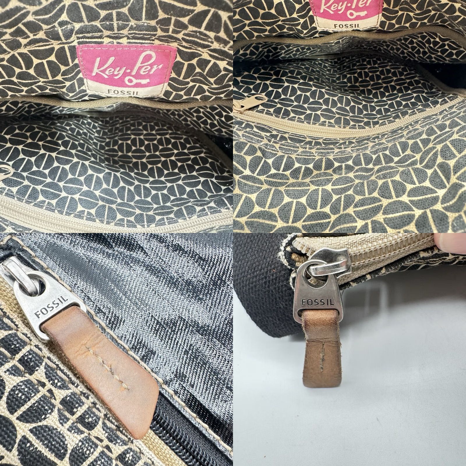 Fossil Fossil Shoulder Bag Womens Medium Black Leather Handbag Size ONE SIZE - 9 Thumbnail