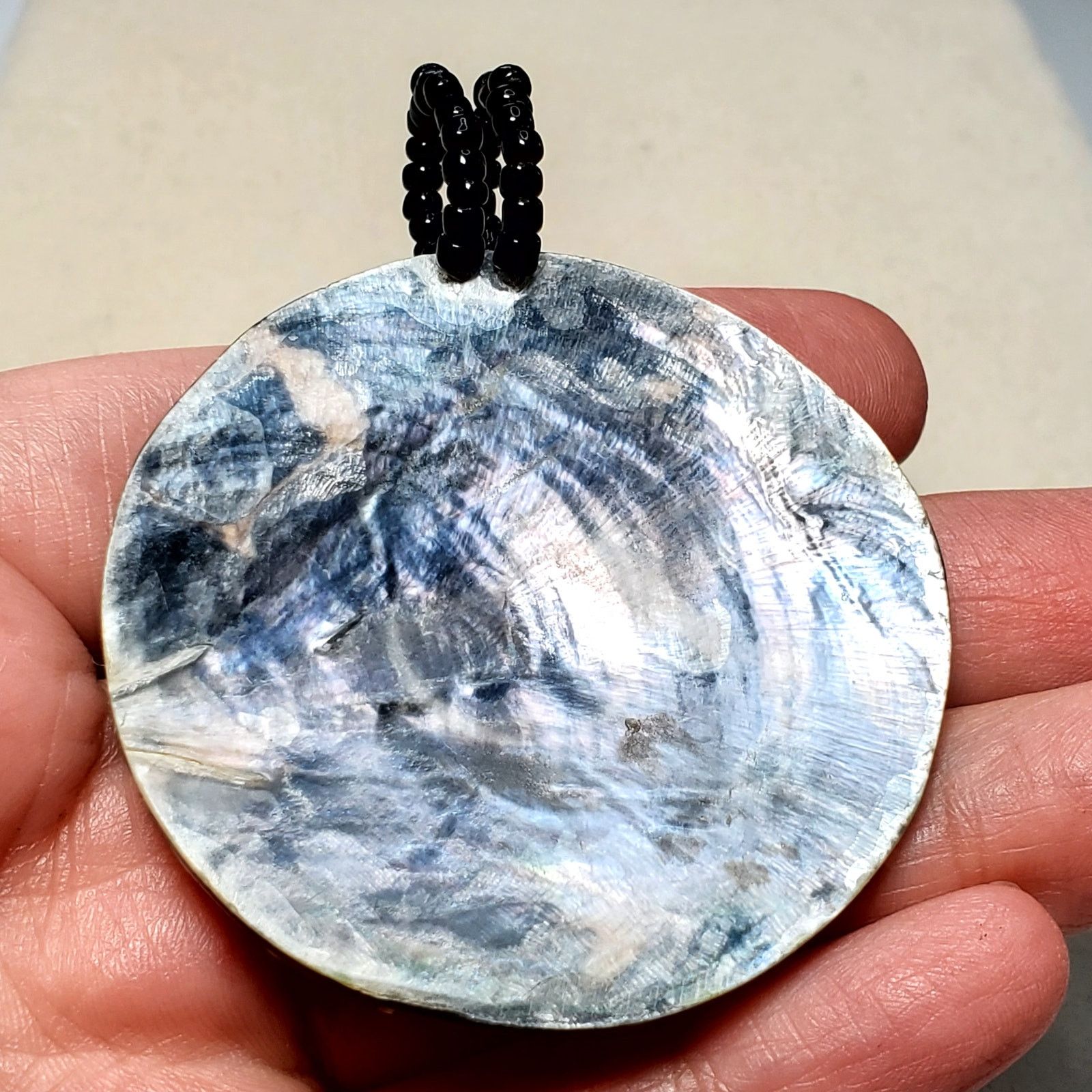 Other Hand Painted Abalone Shell Large Pendant 2.5" Size ONE SIZE - 3 Thumbnail