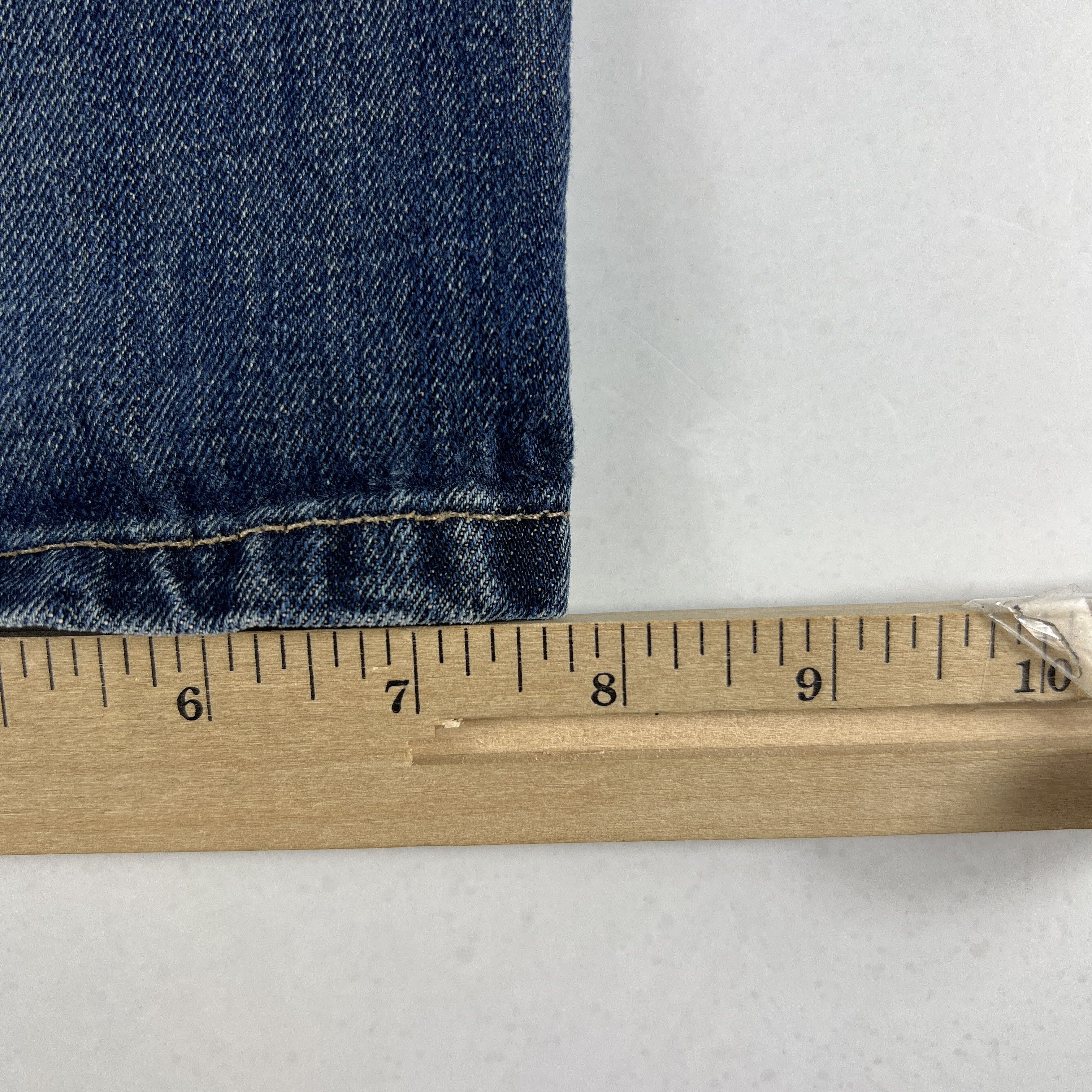Lucky Brand Lucky Brand Jeans 221 Straight Blue Faded Distressed Denim Size US 33 - 17 Thumbnail