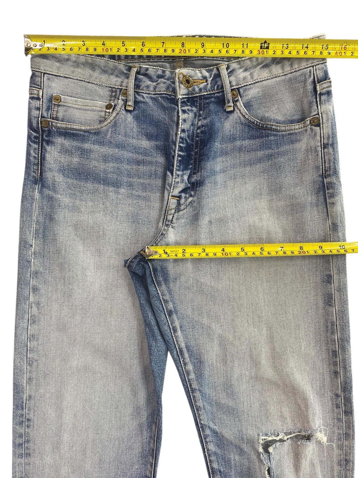 Japanese Brand Blue Way Brand Faded Wash Style Ripped Jeans Size US 30 / EU 46 - 5 Thumbnail