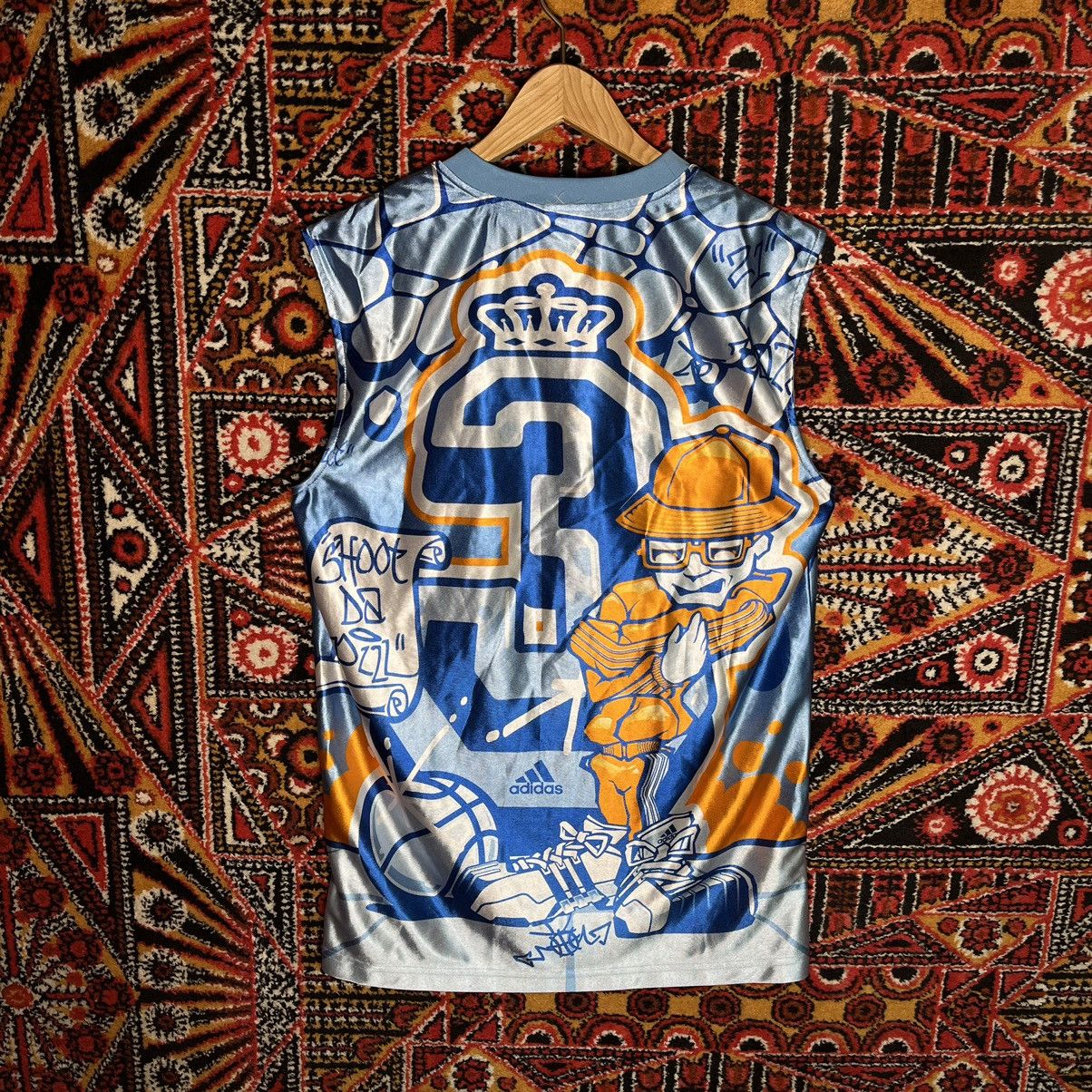 Adidas Vintage Adidas Backetball Rap double sided T-shirt🏀 Size US M / EU 48-50 / 2 - 3 Thumbnail