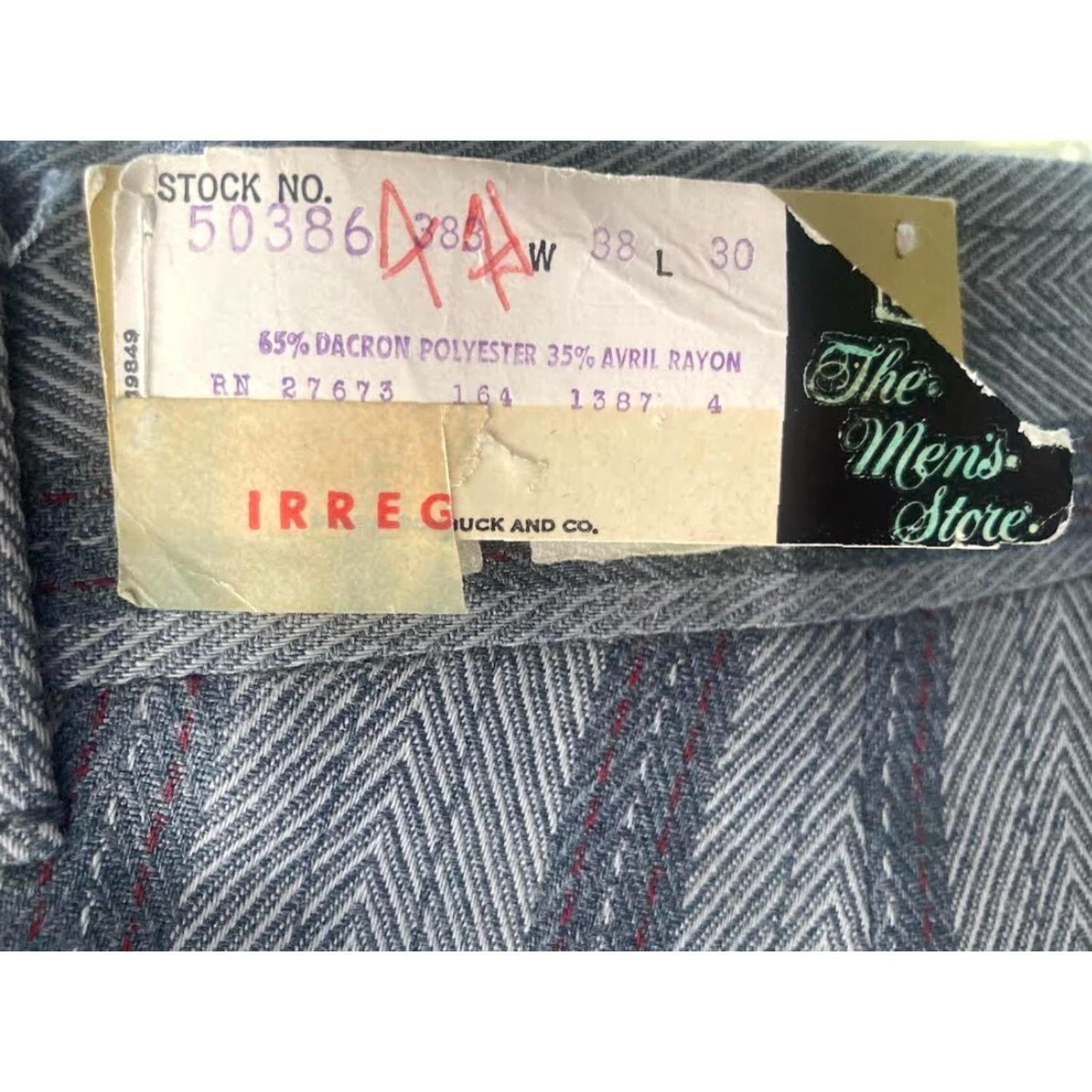 Vintage VINTAGE Mens VTG NOS 1960s Grey Striped Bootcut Pants Sz 38x30 60s Slacks Size US 38 / EU 54 - 5 Thumbnail
