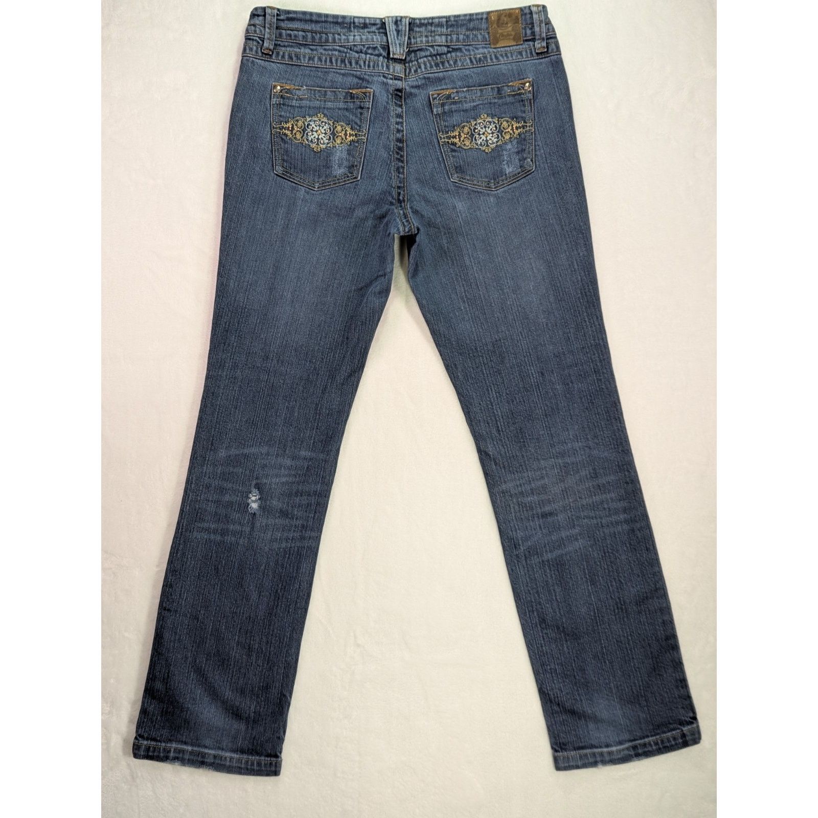 Other Vtg Candie's Y2K Embroidered Distressed Straight Jeans Sz 9 Size 33" - 11 Thumbnail
