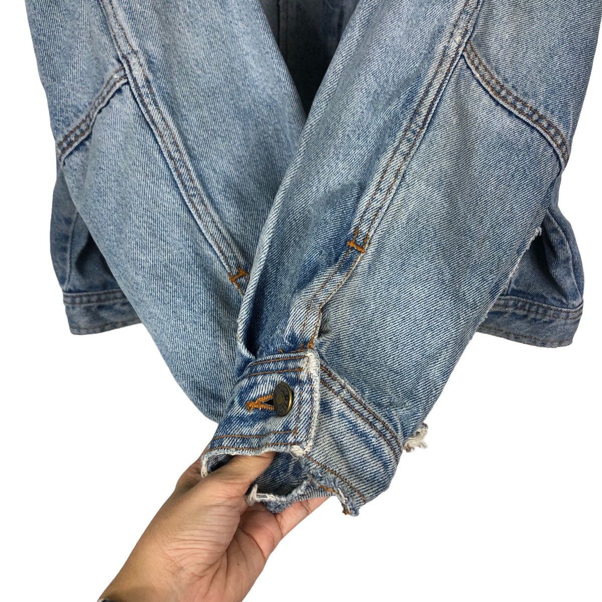 Japanese Brand 🔥Vintage Biker Denim Jacket Tommy Hilfiger Size US L / EU 52-54 / 3 - 13 Thumbnail