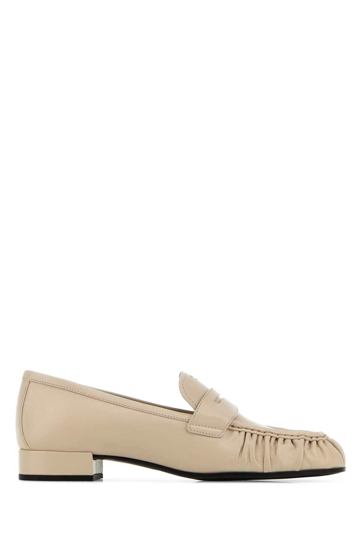 Prada Ivory Leather Loafers Size US 6 / IT 36 - 1 Thumbnail