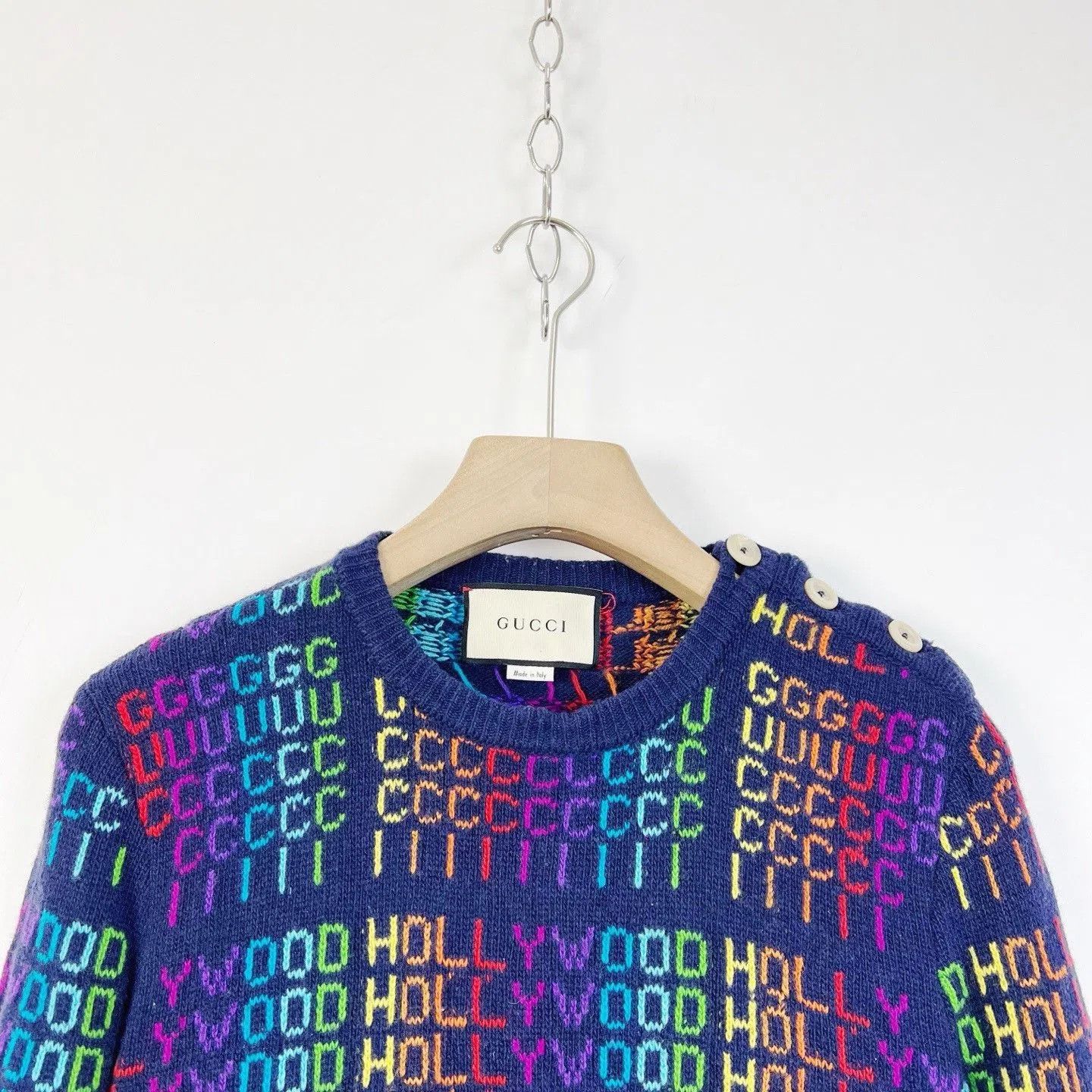 Gucci Gucci Rainbow Neon Wool Sweater. Size XS / US 0-2 / IT 36-38 - 3 Thumbnail