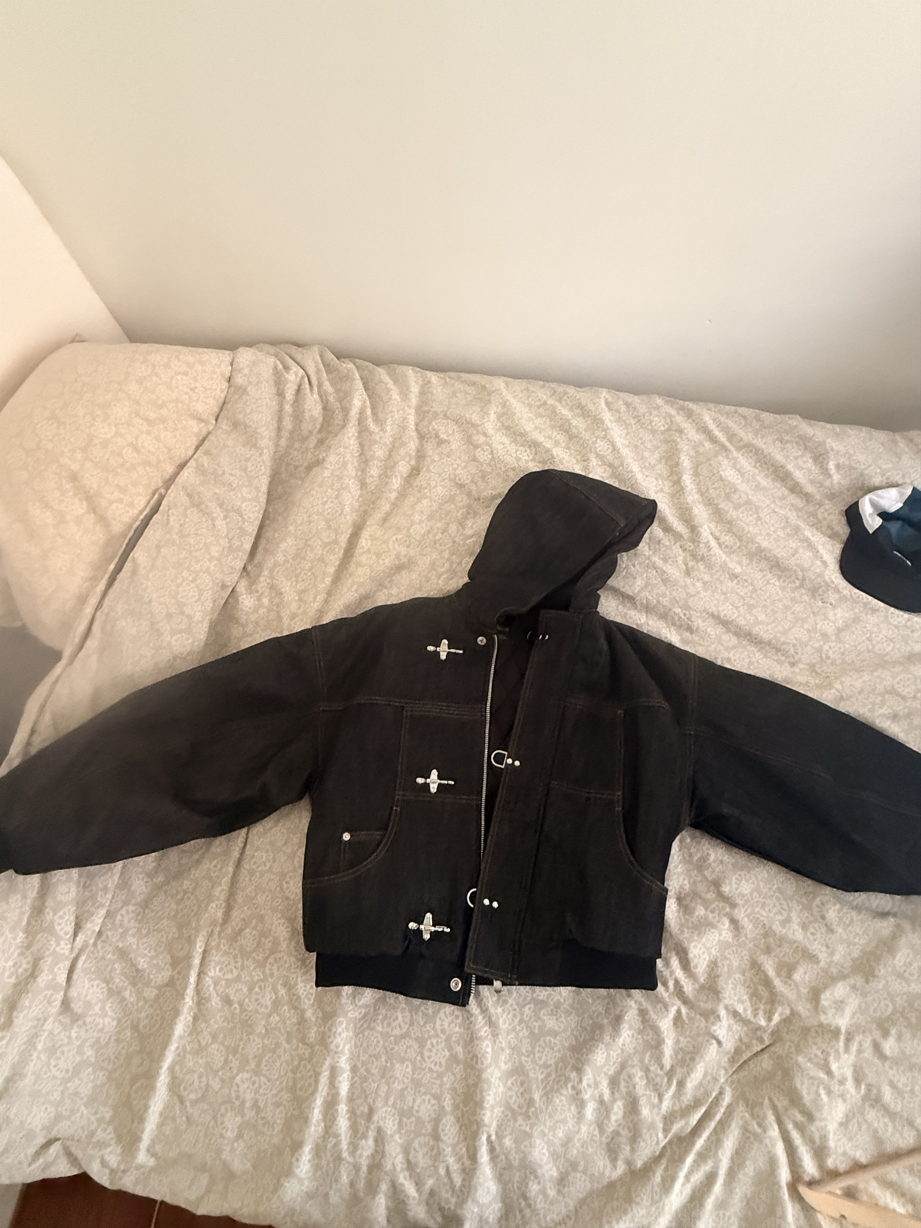 Other Okayama 15oz Raw Black Japanese Denim Clasp Jacket Size US XS / EU 42 / 0 - 3 Thumbnail