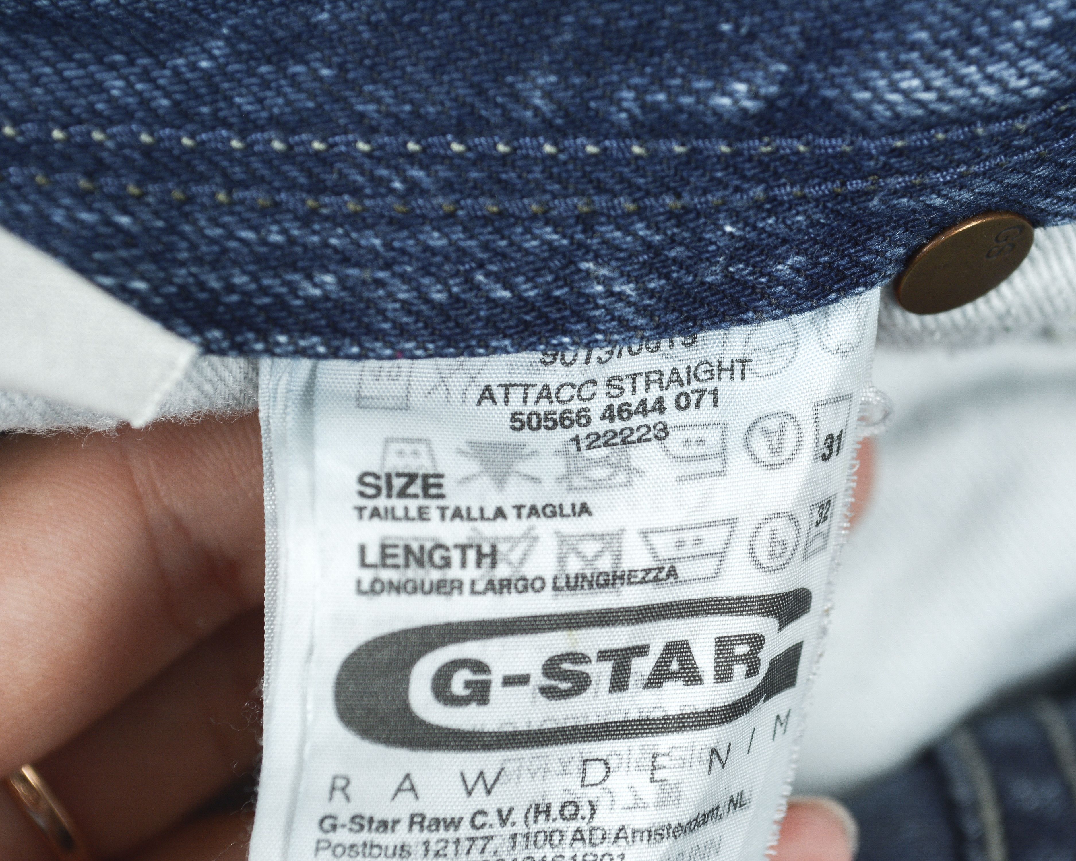G-Star 'Attacc Straight' W31 L32 Jeans Pants Trousers Button Size US 31 - 9 Thumbnail