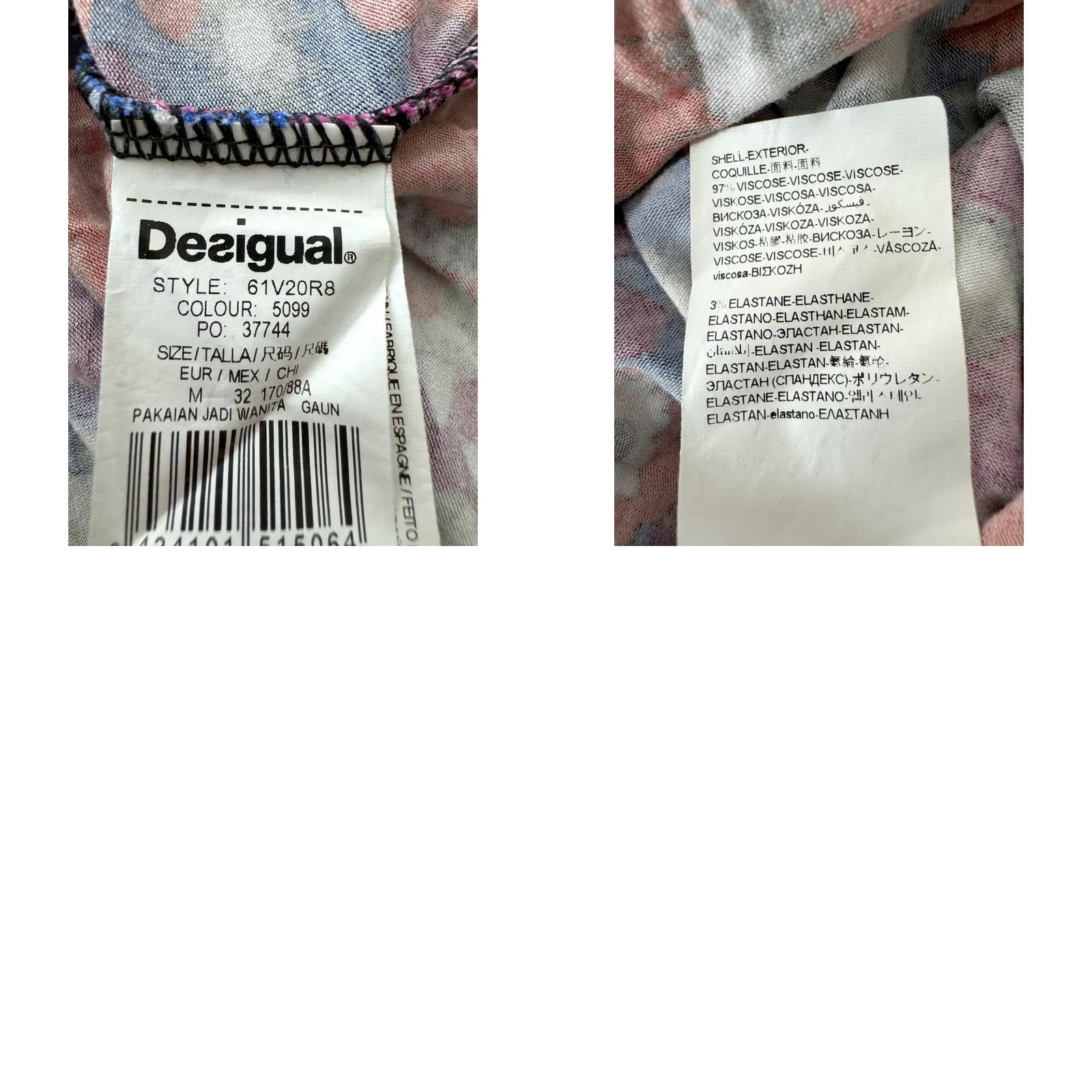 Desigual Desigual Dress Womens A-Line Multicoloured Knee Length M Size M / US 6-8 / IT 42-44 - 8 Thumbnail