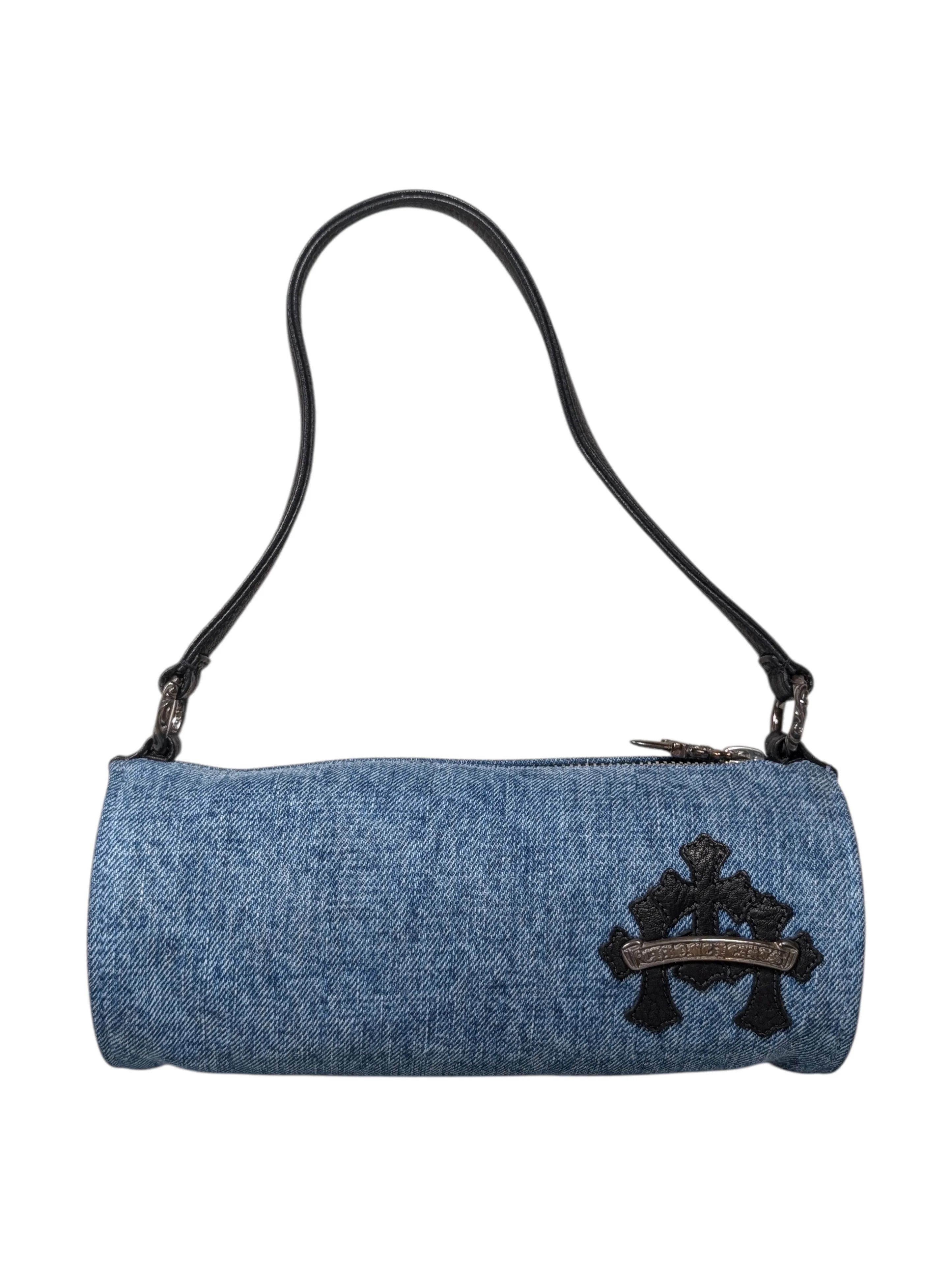 Chrome Hearts St. Barths Denim Grinds Cemetery Cross Tube Bag Size ONE SIZE - 1 Thumbnail
