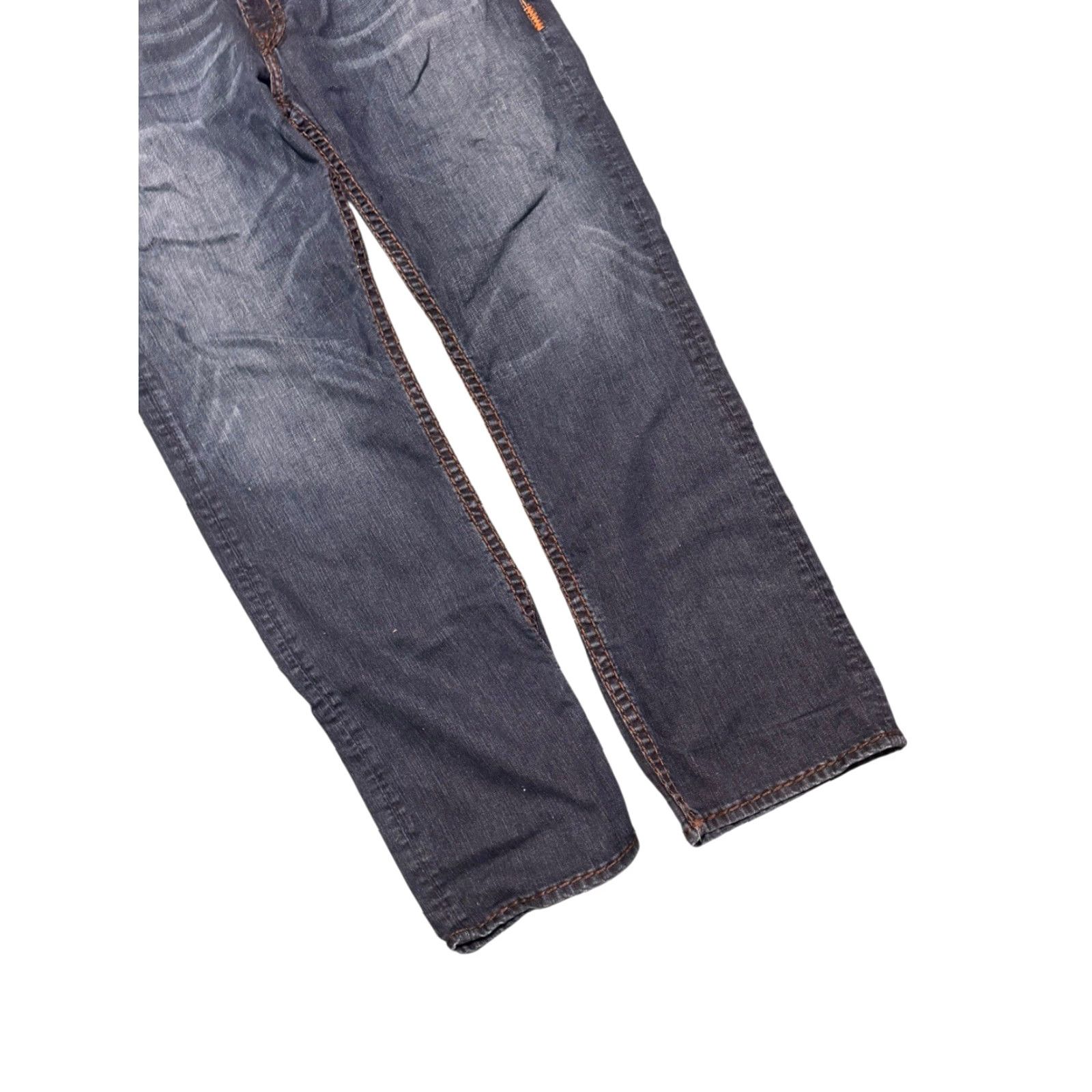 True Religion VINTAGE True Religion Ricky Jeans Mens 44x32 Blue Straight Baggy Thick Stitch Distressed 5-Pocket Zipper Pocket USA Slim? Size US 44 / EU 60 - 3 Thumbnail