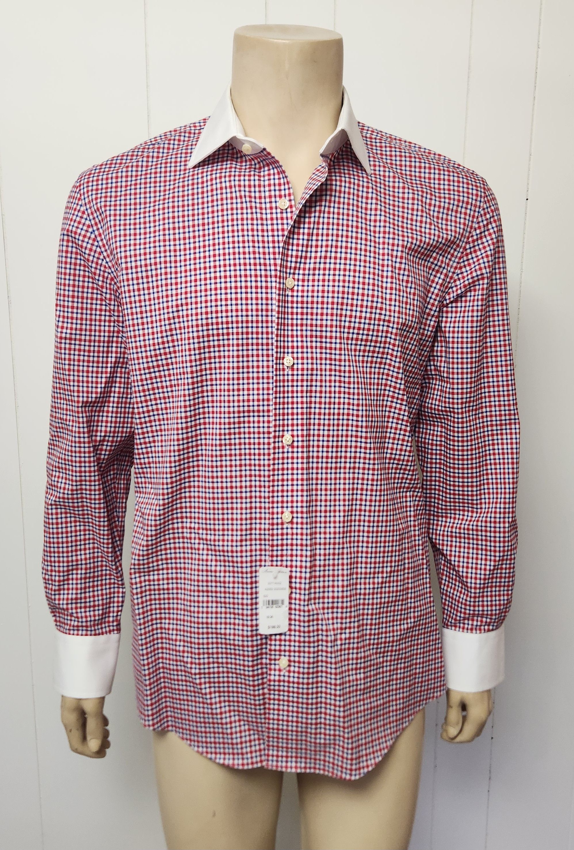 Brooks Brothers Brooks Brothers shirt 16-34 red white blue cotton NWT $198 Size US M / EU 48-50 / 2 - 1 Thumbnail