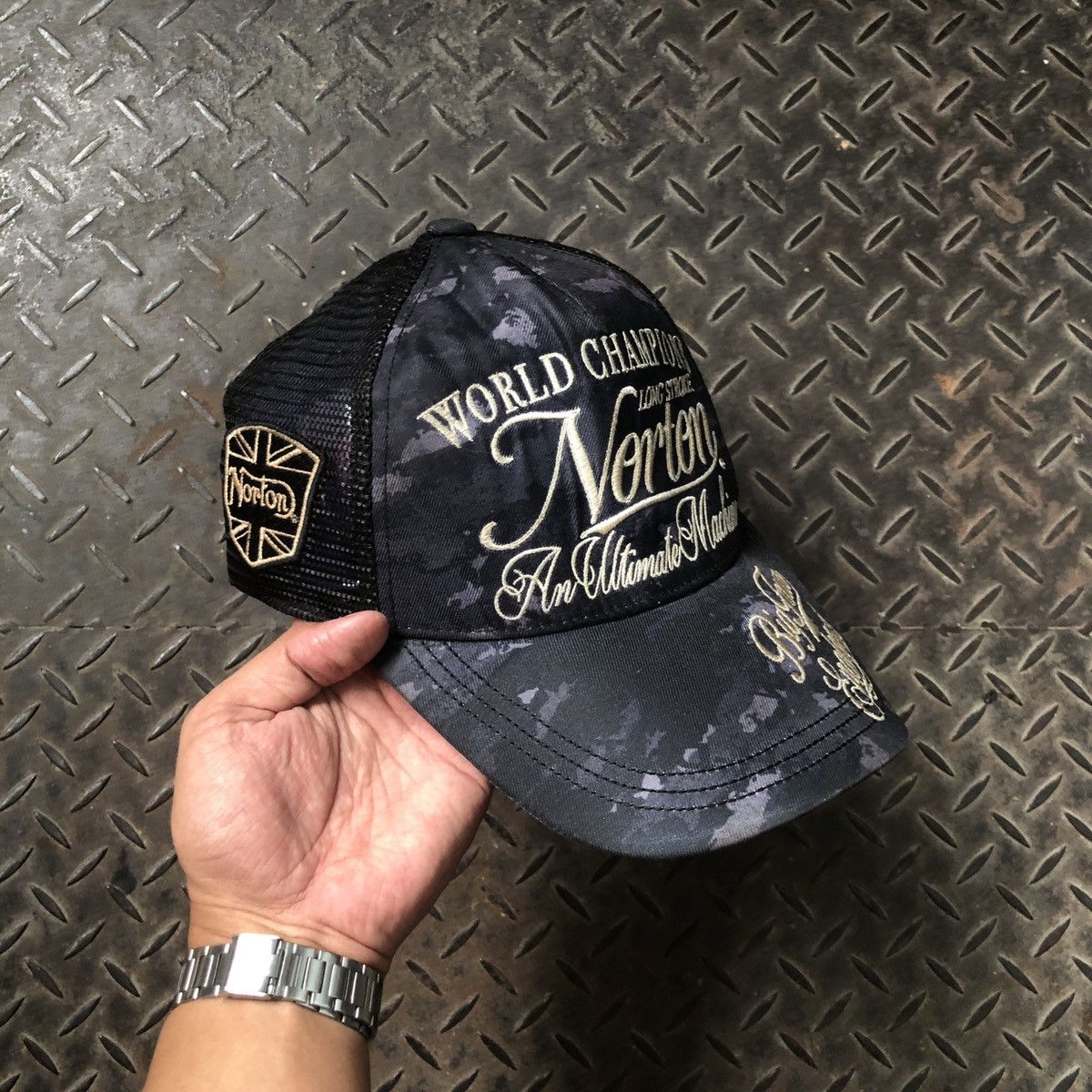 Norton Vintage Norton Motorcycle Trucker Hat Size ONE SIZE - 3 Thumbnail