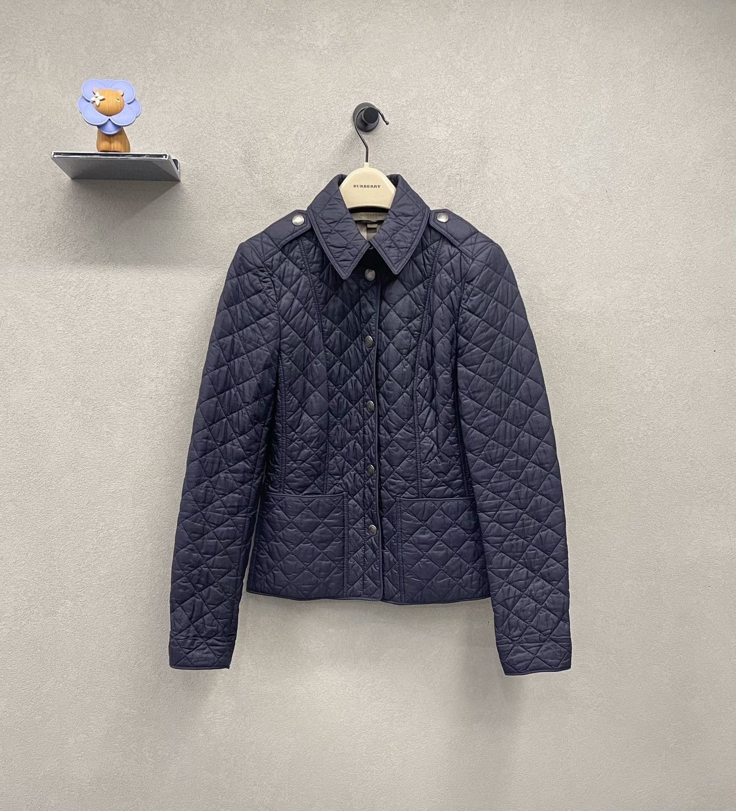 Burberry Burberry Quilted Navy Coat XS Size XS / US 0-2 / IT 36-38 - 1 Thumbnail