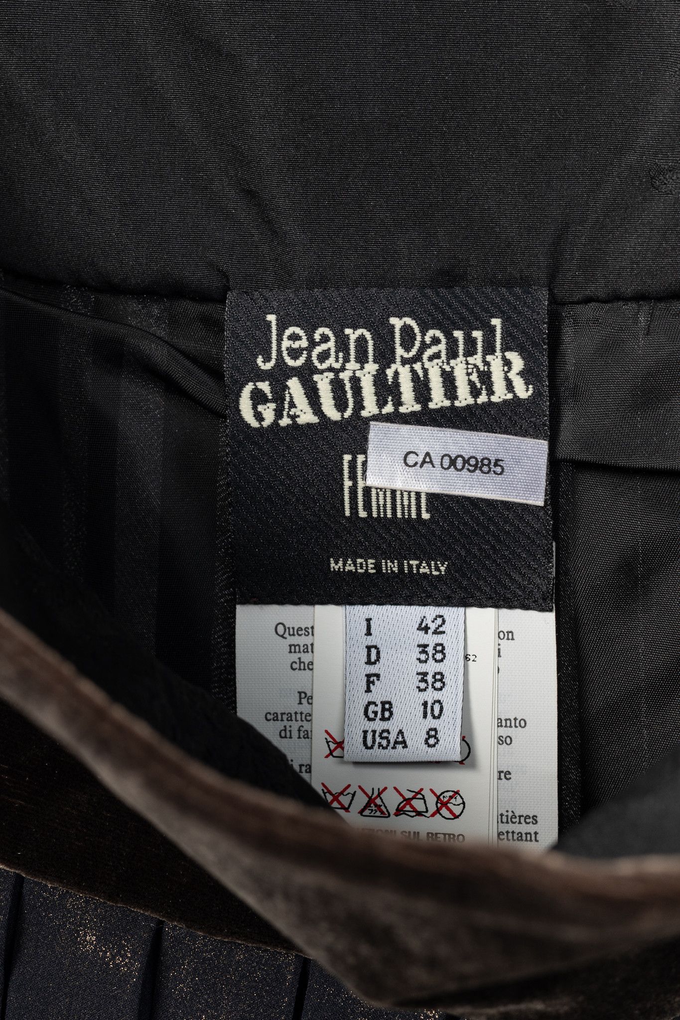 Jean Paul Gaultier Jean Paul Gaultier Silk Foil Pleated Lace-Hem Midi Skirt Size 30" / US 8 / IT 44 - 4 Thumbnail