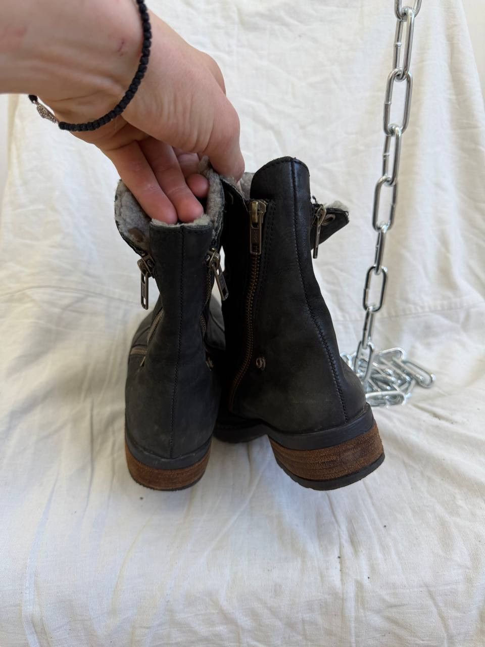A.S.98 Avant-Garde Leather Suede 14th Addiction Style Ankle Zip Size US 5 / IT 35 - 6 Thumbnail