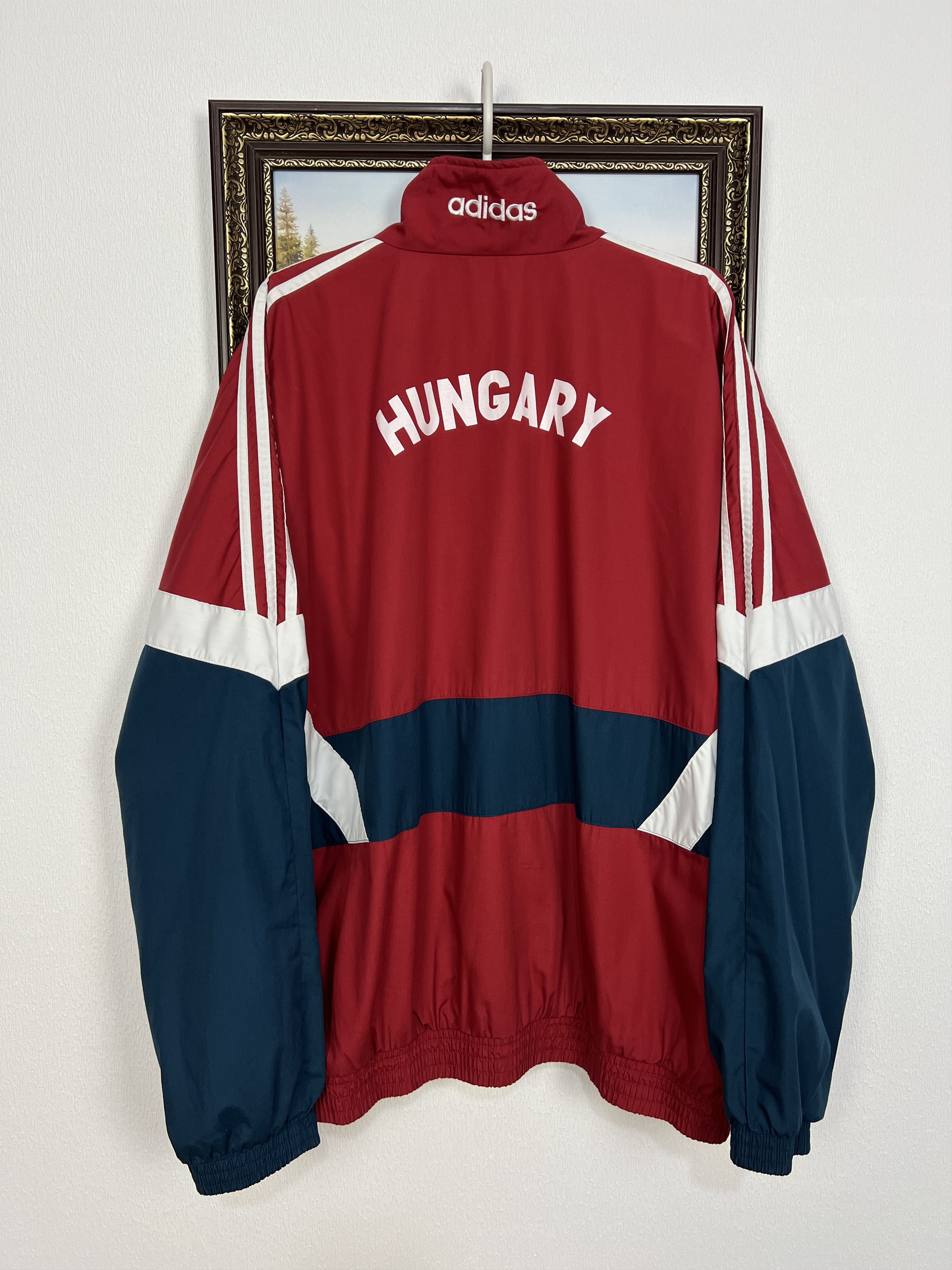 Adidas Vintage Hungary Football Jacket Soccer Track Top National Size US XL / EU 56 / 4 - 9 Thumbnail