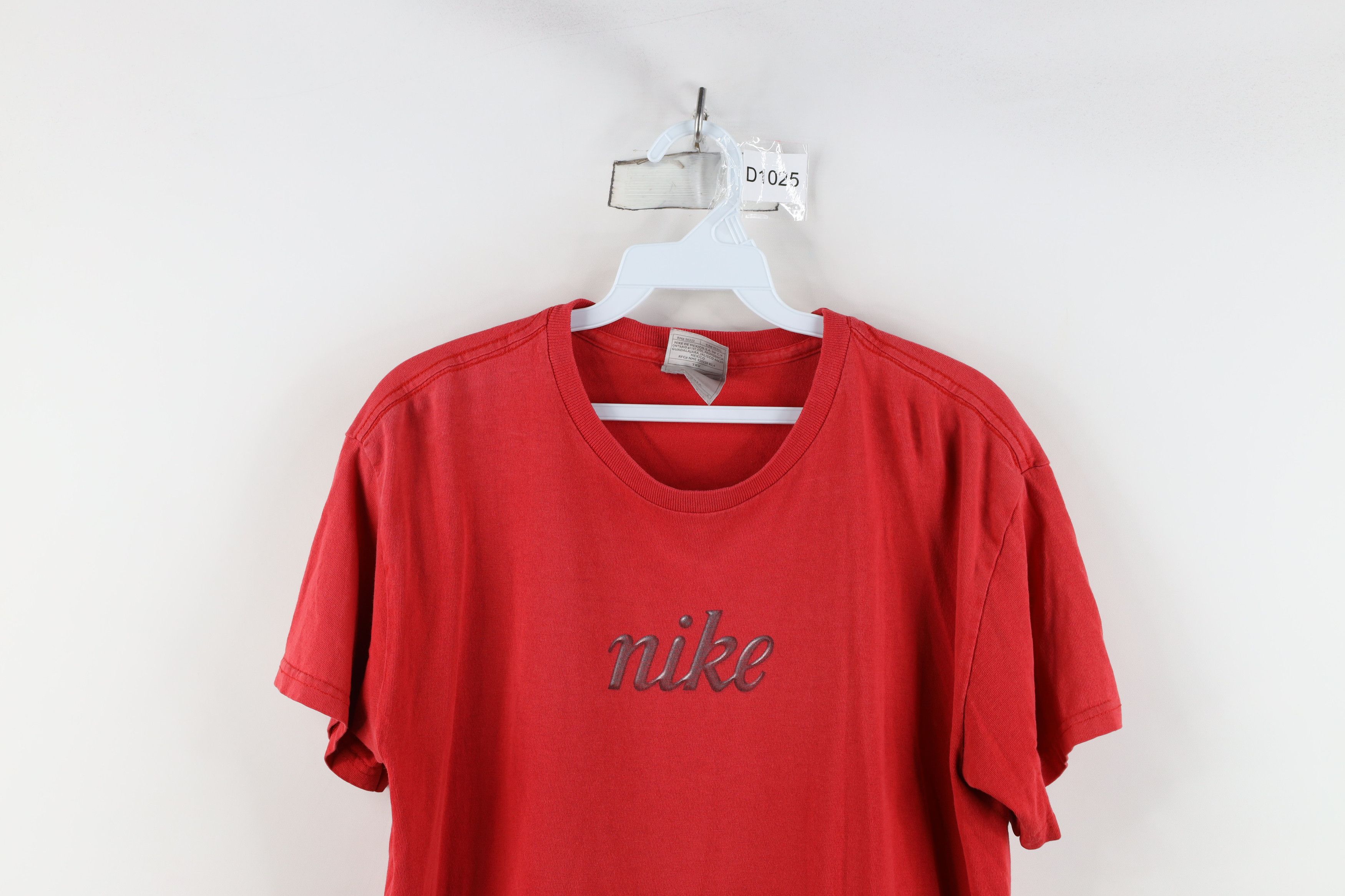 Nike × Vintage Vintage 90s Nike Script Spell Out Short Sleeve T-Shirt USA Size L / US 10 / IT 46 - 2 Thumbnail