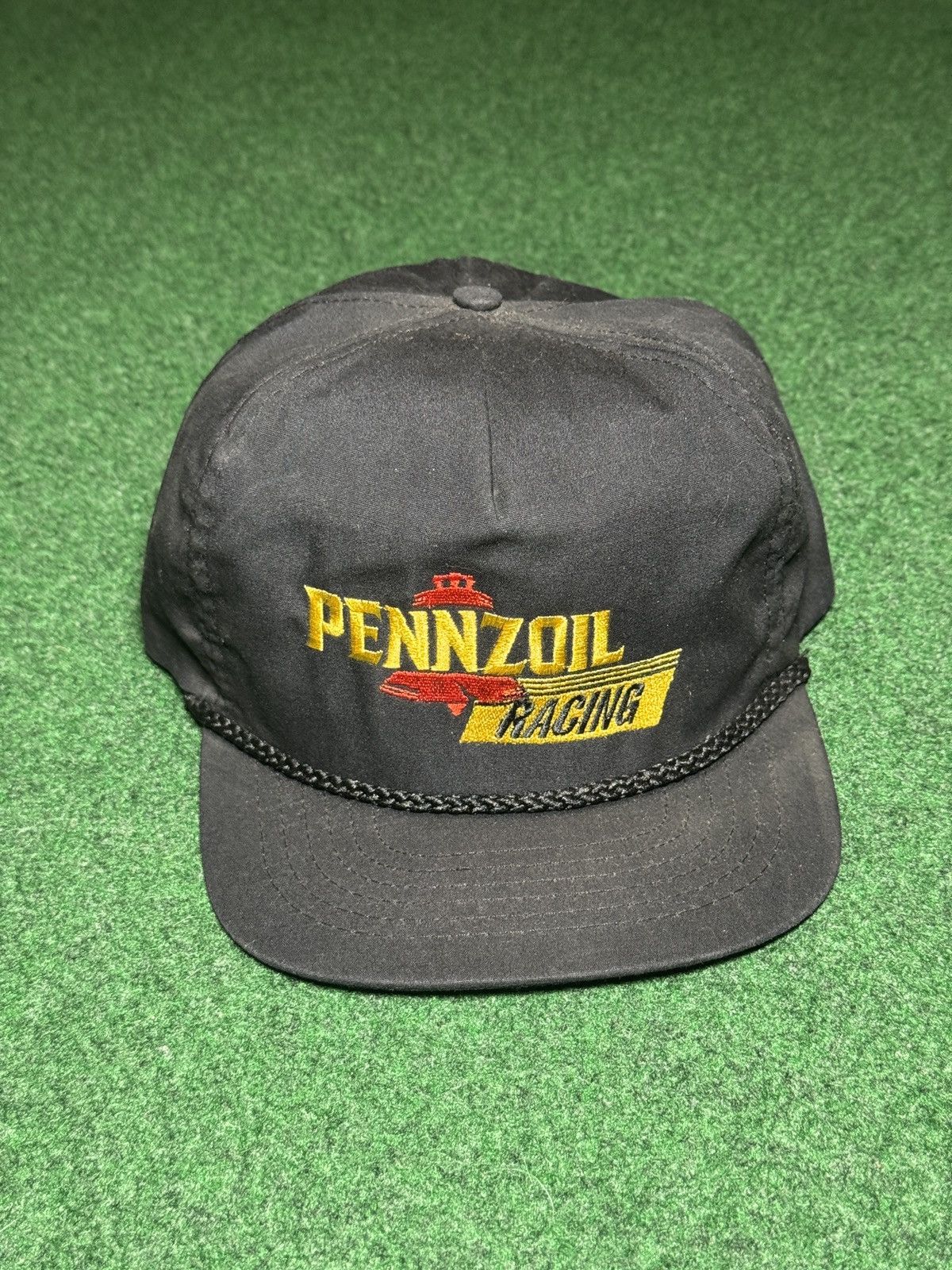 Vintage Pennzoil Racing Vintage Snapback 80s 90s Black Cap Hat Size ONE SIZE - 1 Thumbnail
